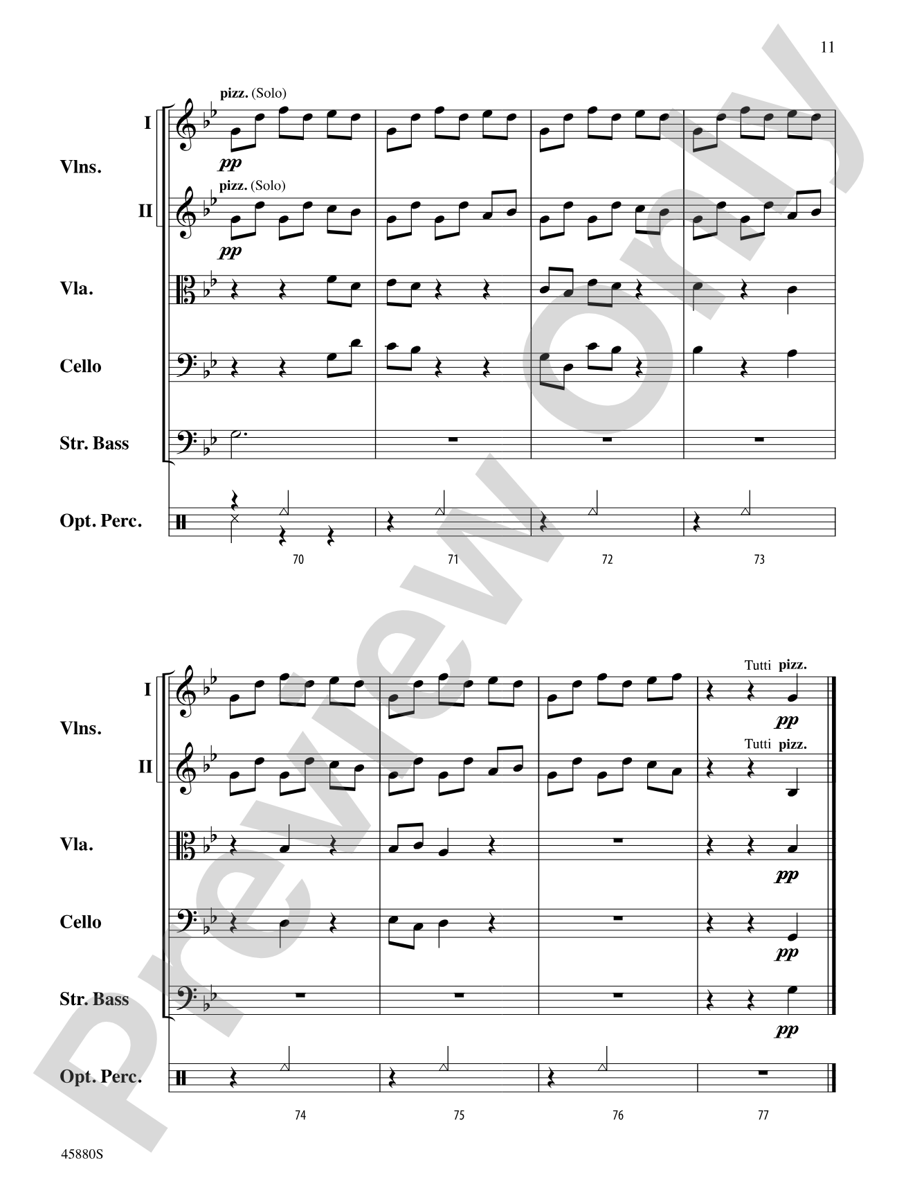 My Candles: String Orchestra Conductor Score & Parts