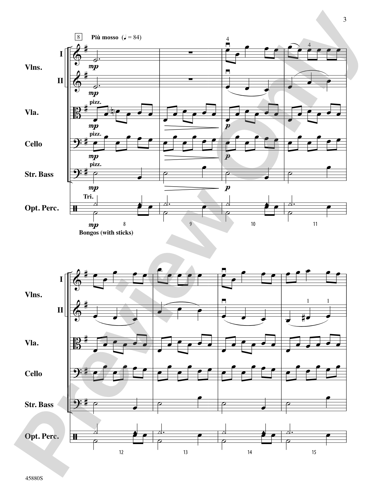 My Candles: String Orchestra Conductor Score & Parts