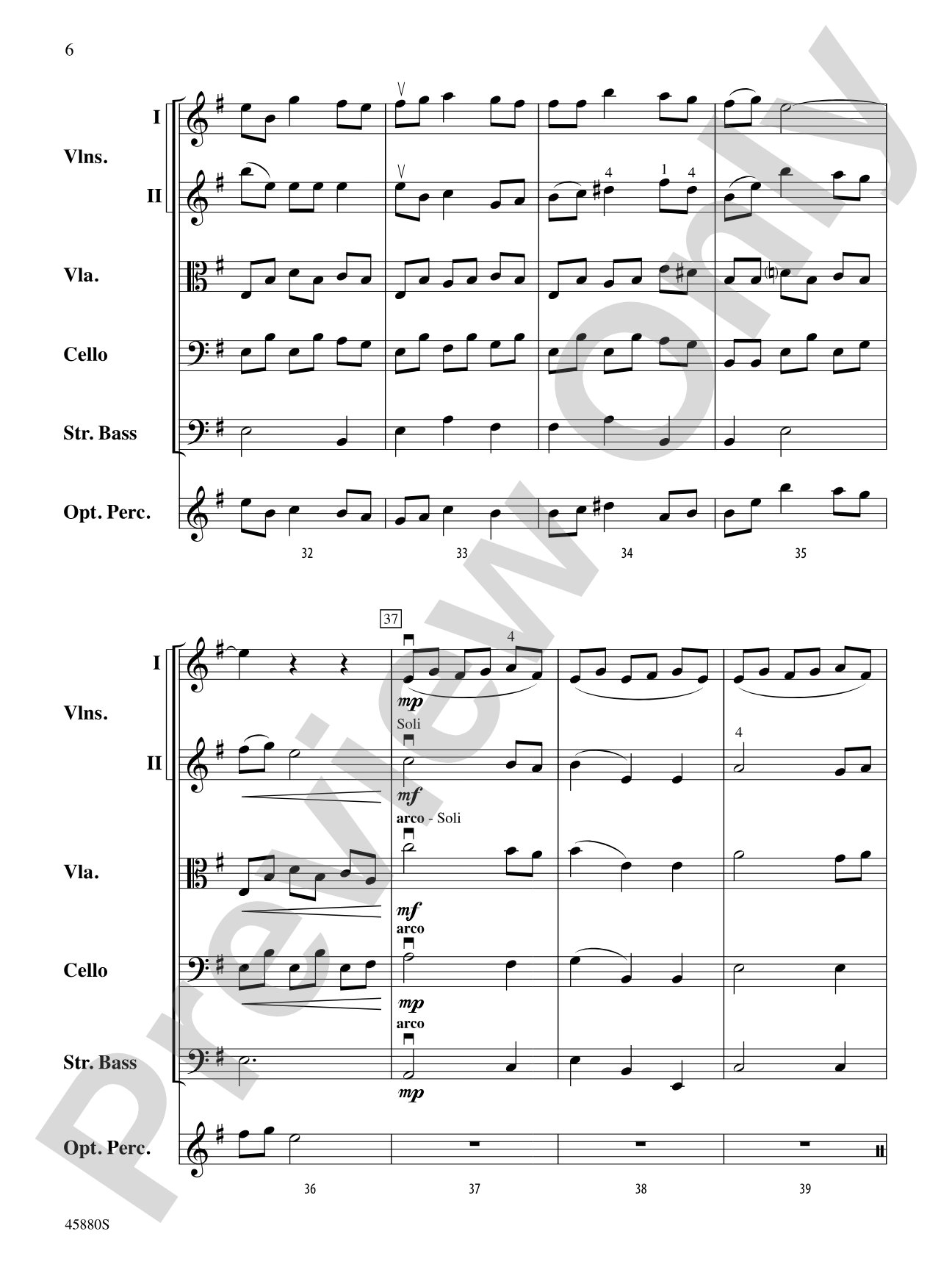 My Candles: String Orchestra Conductor Score & Parts