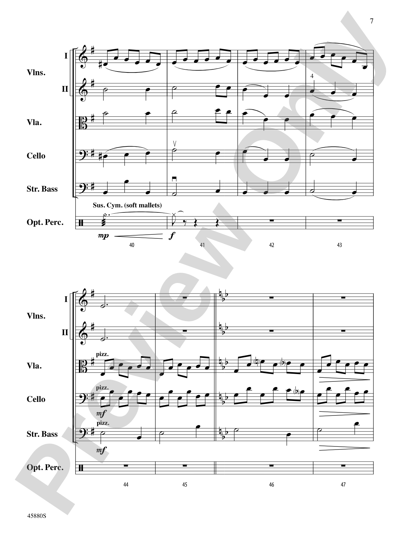 My Candles: String Orchestra Conductor Score & Parts