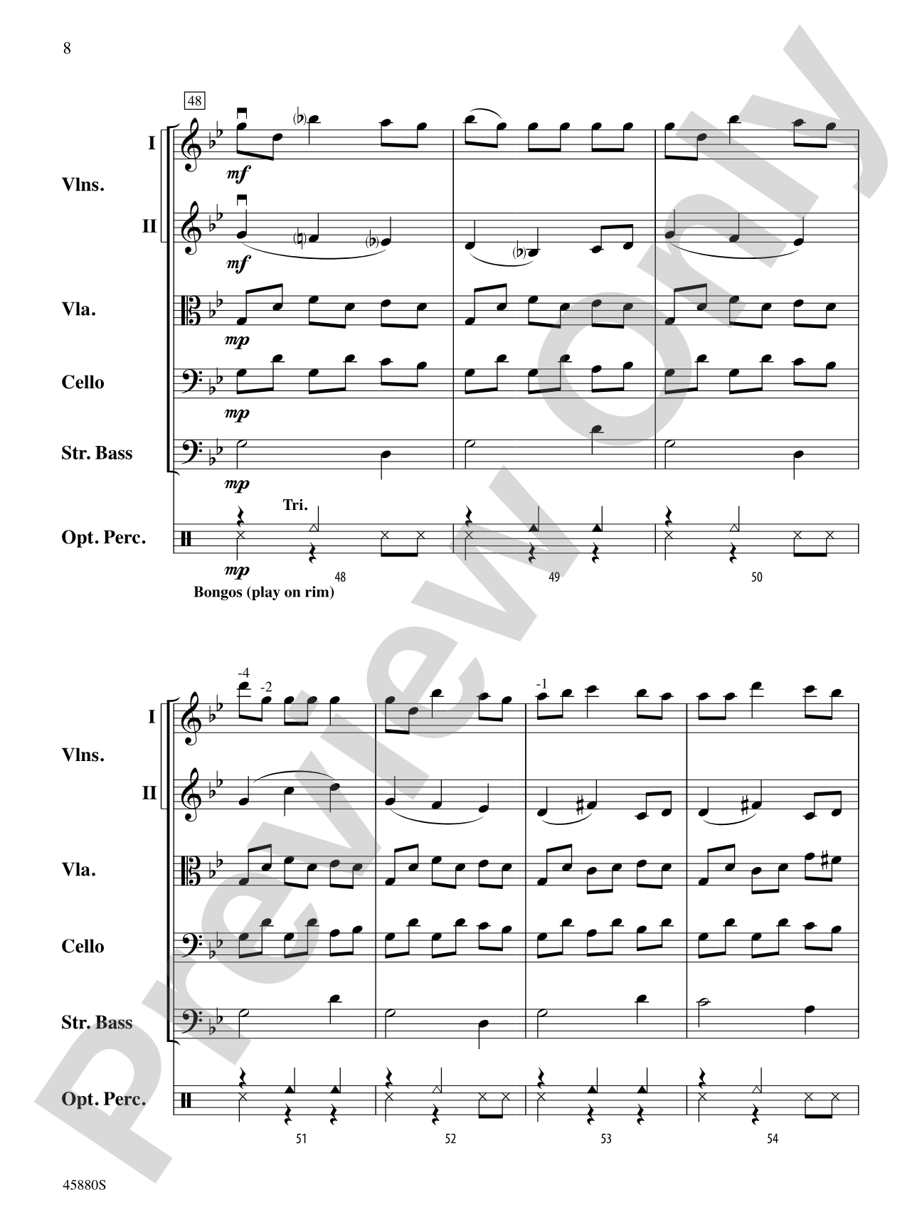 My Candles: String Orchestra Conductor Score & Parts