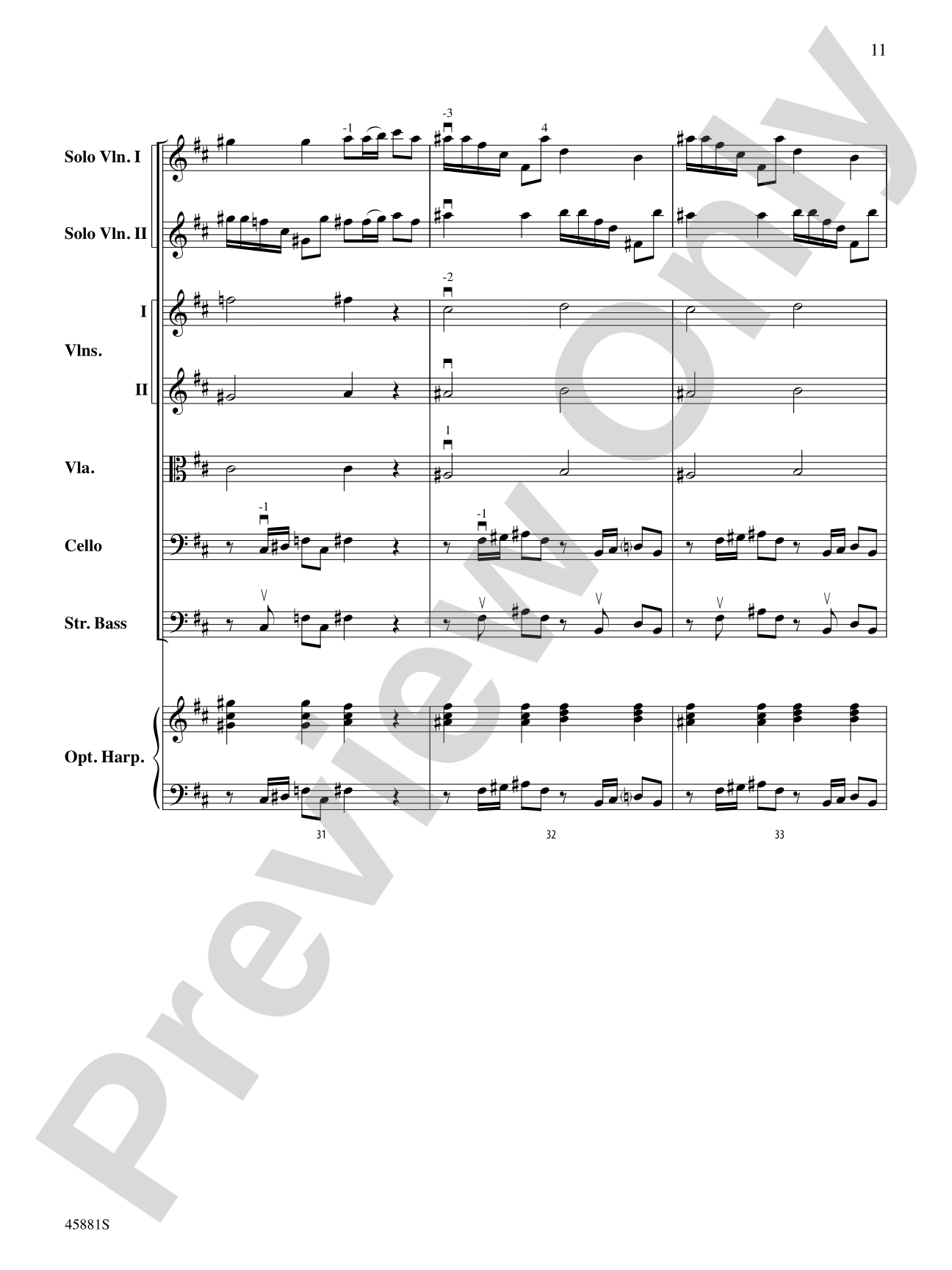 Concerto for Two Violins in D Major: String Orchestra Conductor Score & Parts