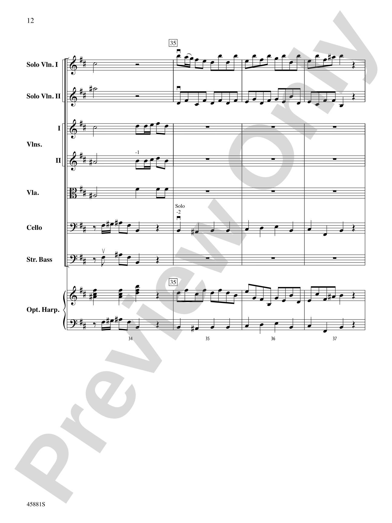 Concerto for Two Violins in D Major: String Orchestra Conductor Score & Parts