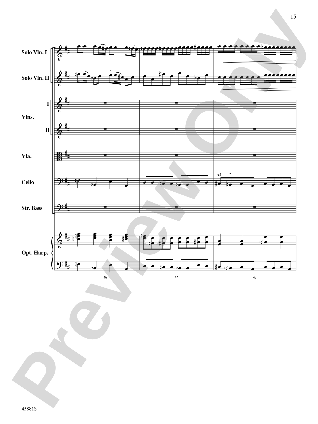 Concerto for Two Violins in D Major: String Orchestra Conductor Score & Parts