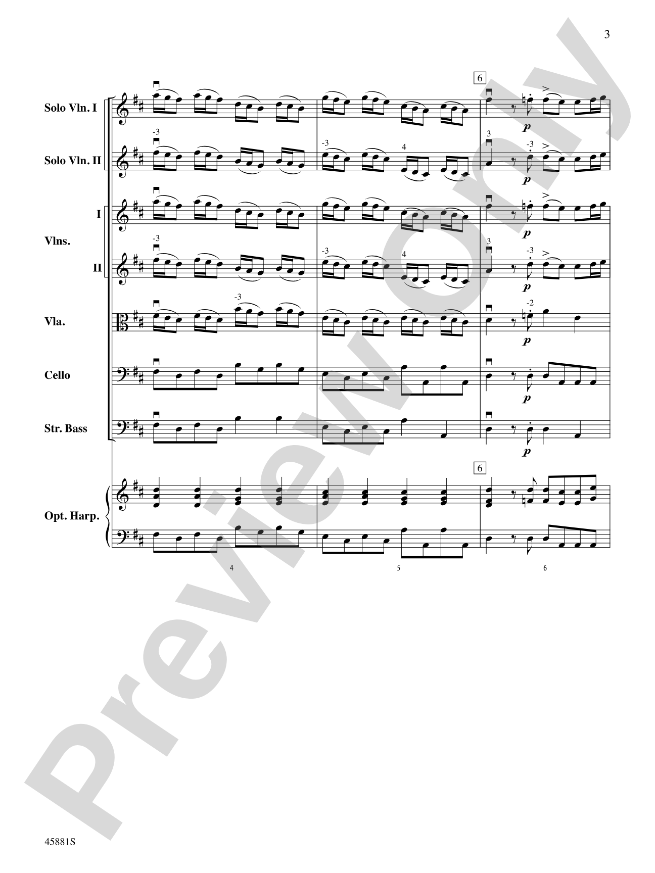 Concerto for Two Violins in D Major: String Orchestra Conductor Score & Parts