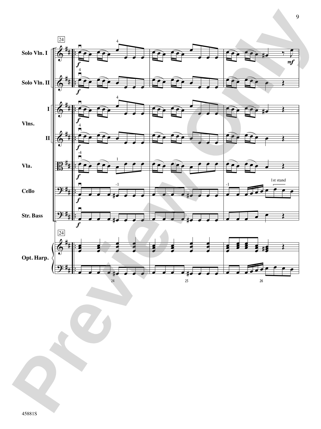 Concerto for Two Violins in D Major: String Orchestra Conductor Score & Parts