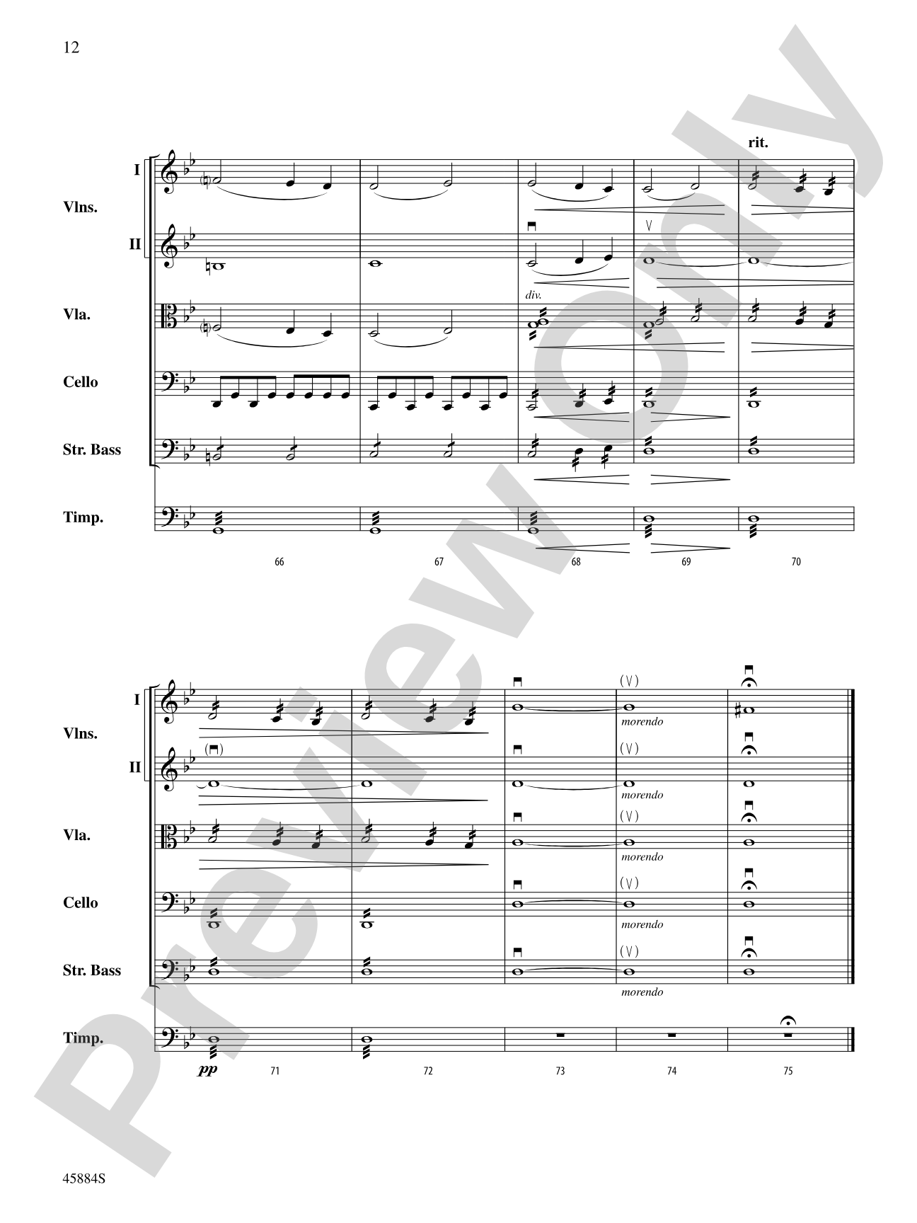 Day of Wrath: String Orchestra Conductor Score & Parts