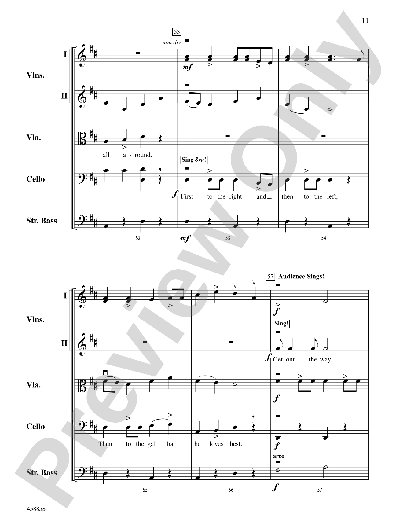 Old Dan Tucker: String Orchestra Conductor Score & Parts