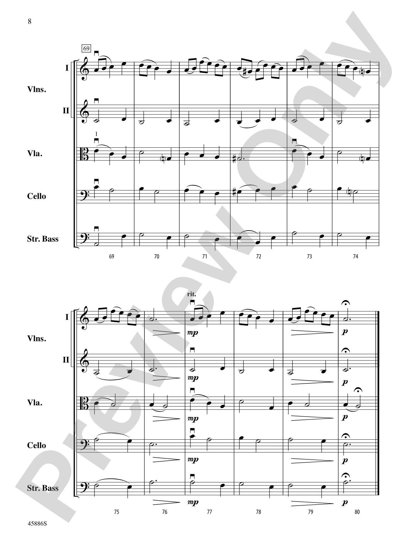 Passacaglia: String Orchestra Conductor Score & Parts