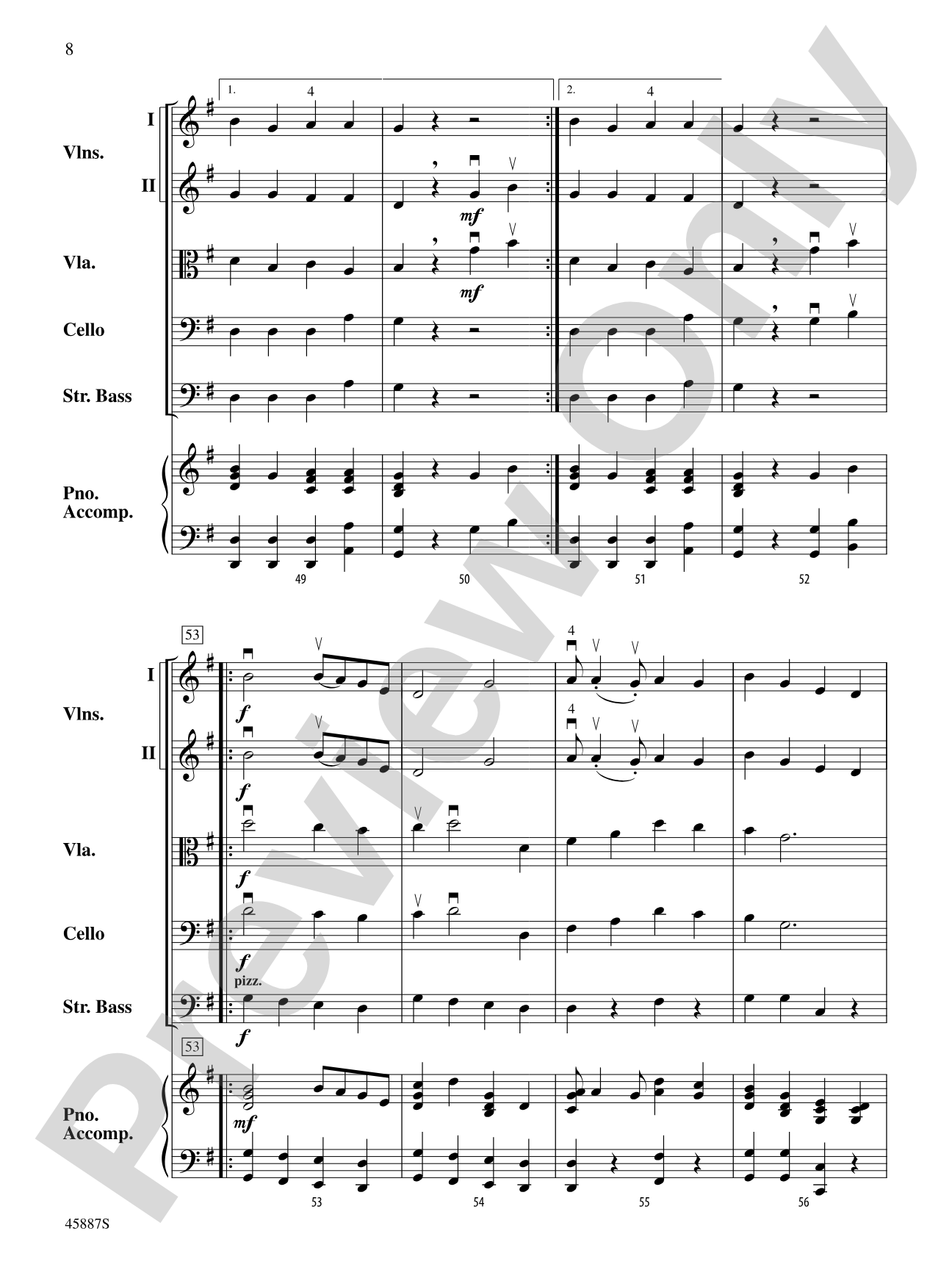 Go Tell It on the Mountain: String Orchestra Conductor Score & Parts