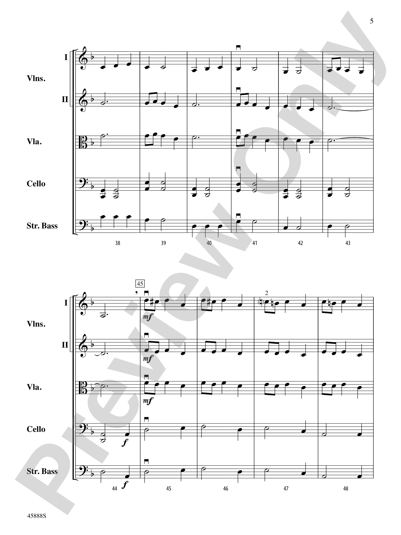 A Gypsy's Life: String Orchestra Conductor Score & Parts