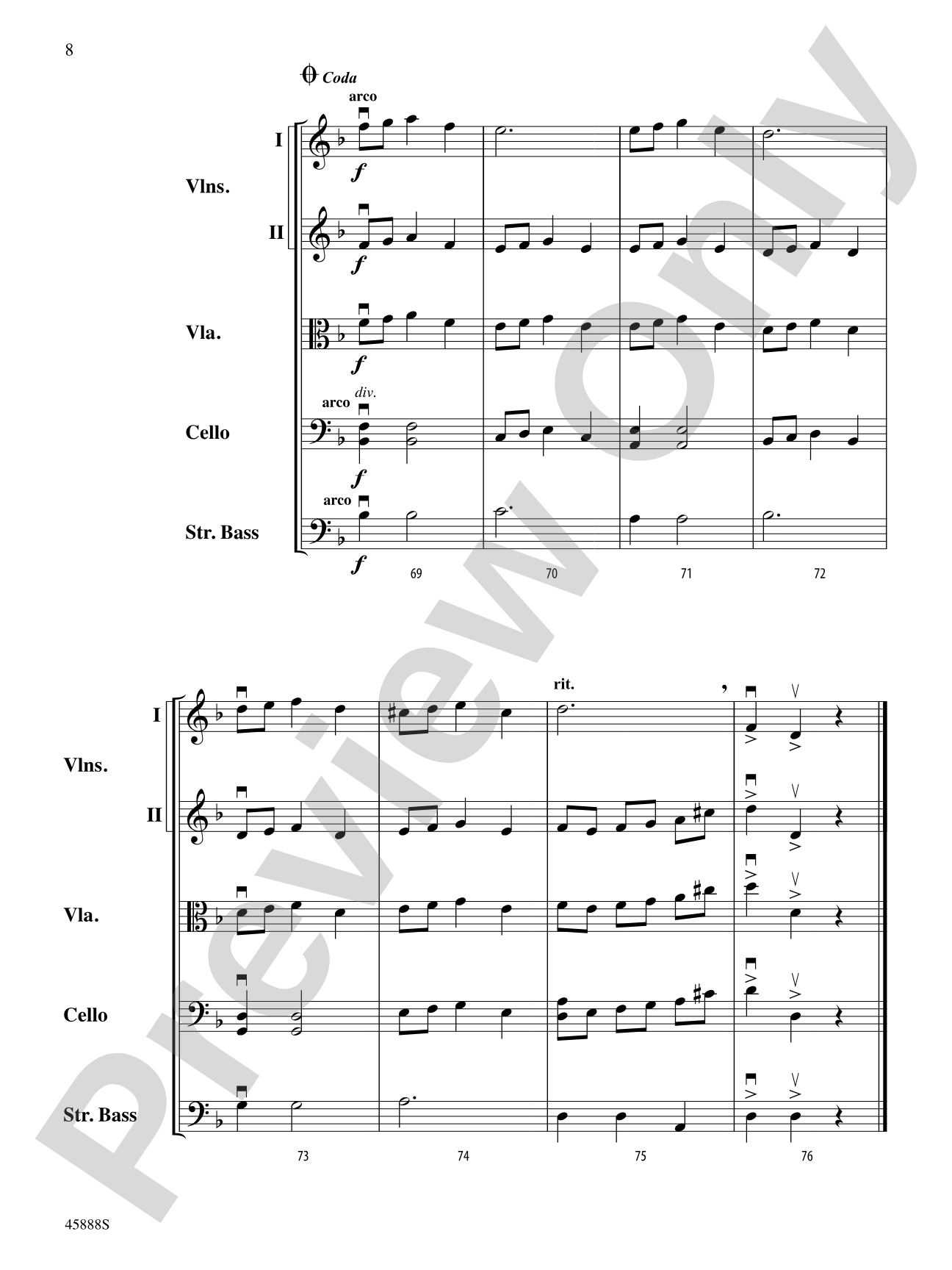 A Gypsy's Life: String Orchestra Conductor Score & Parts