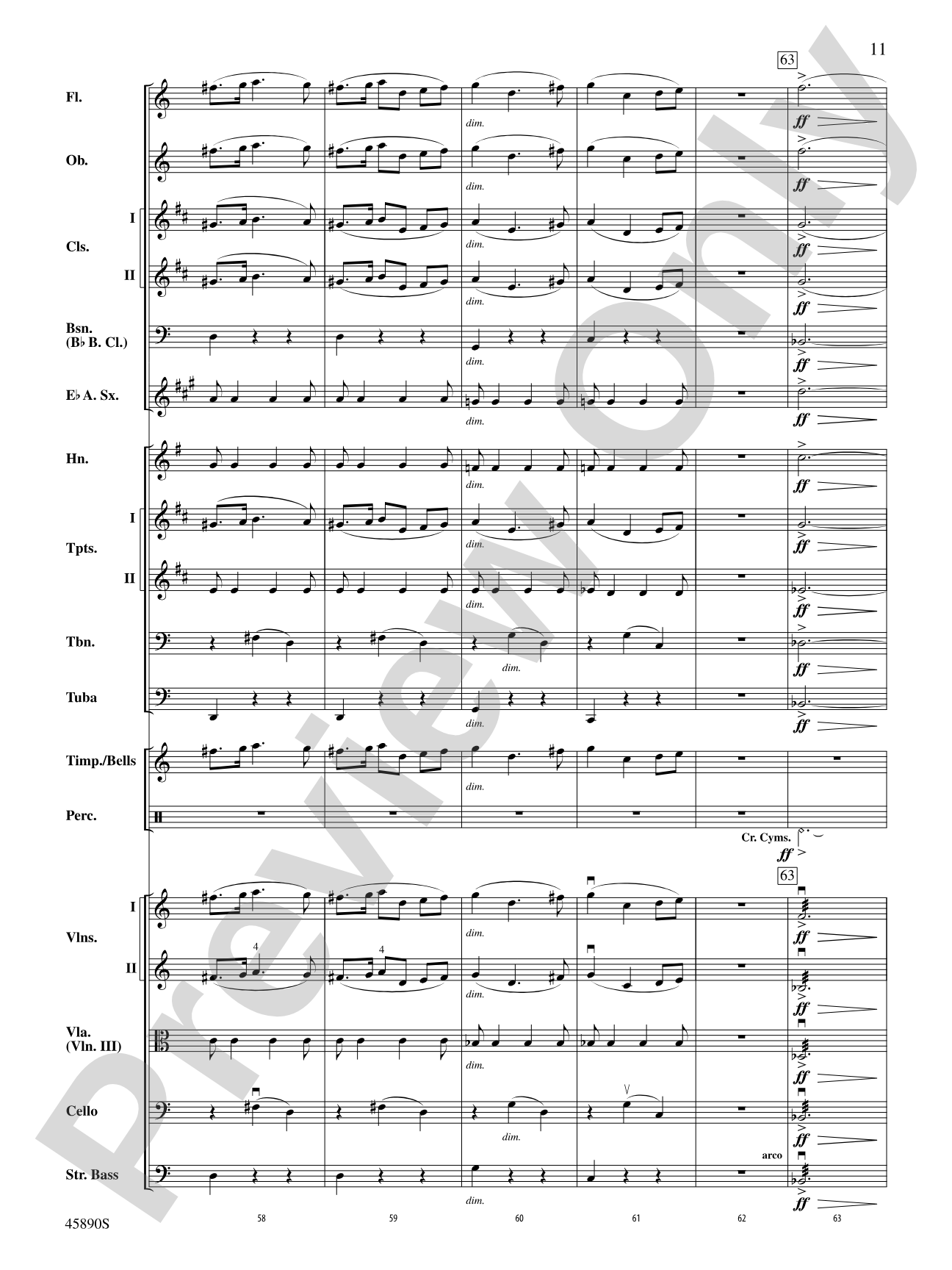 Symphony No. 8, Mvt. 1: Score