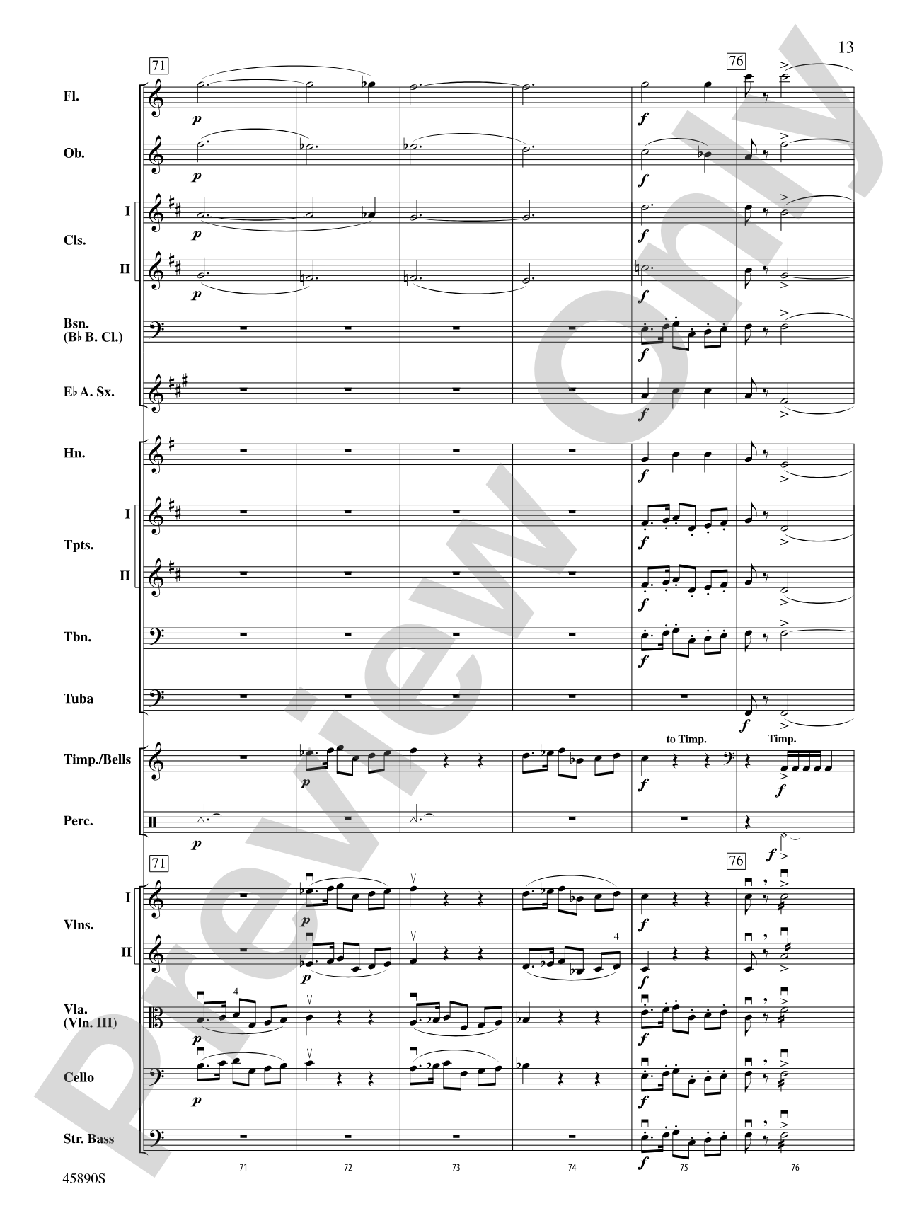 Symphony No. 8, Mvt. 1: Score