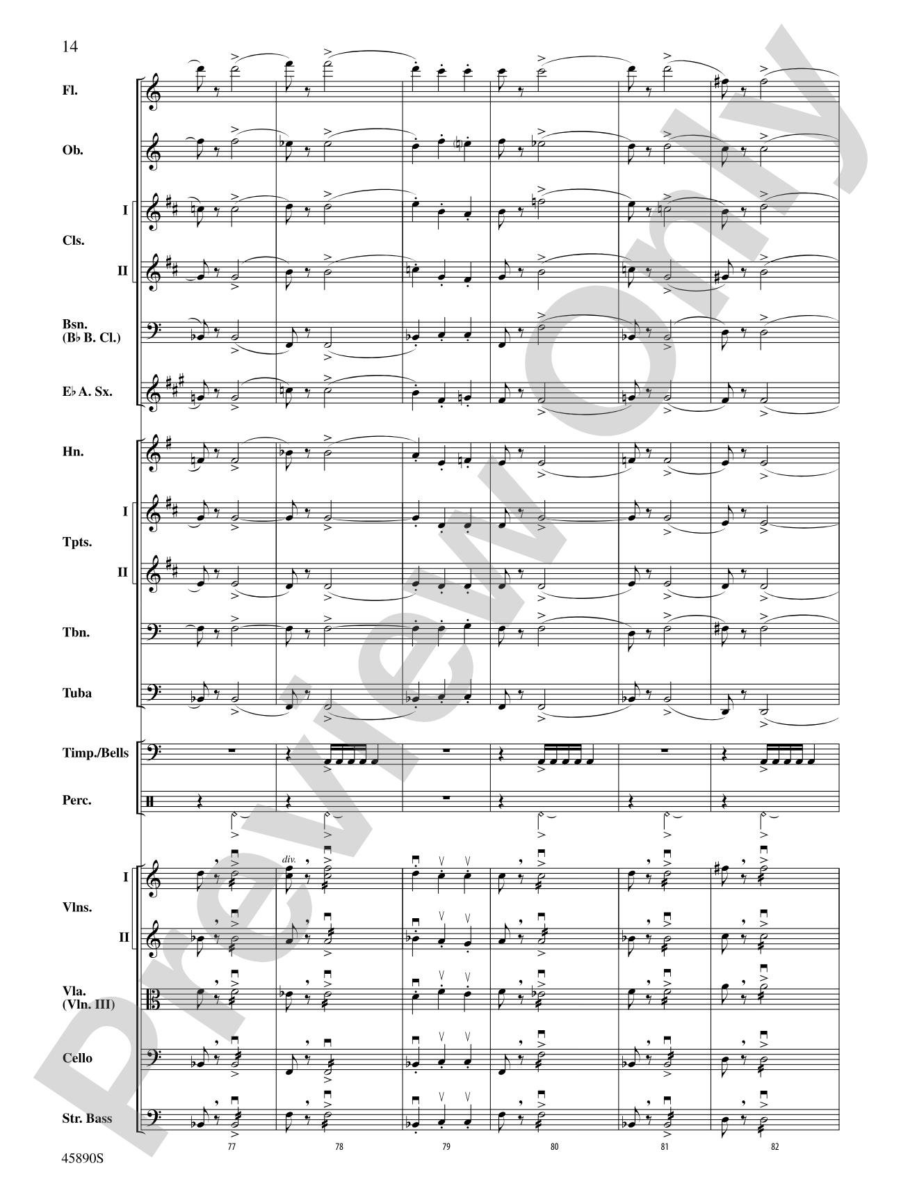 Symphony No. 8, Mvt. 1: Score