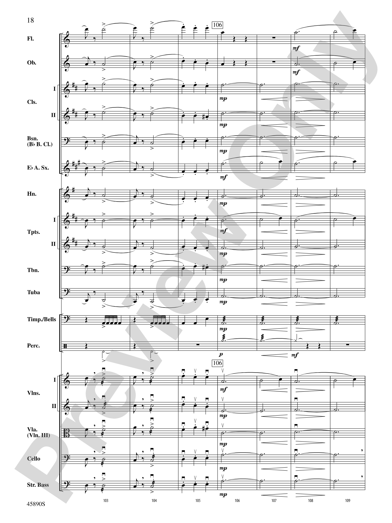 Symphony No. 8, Mvt. 1: Score