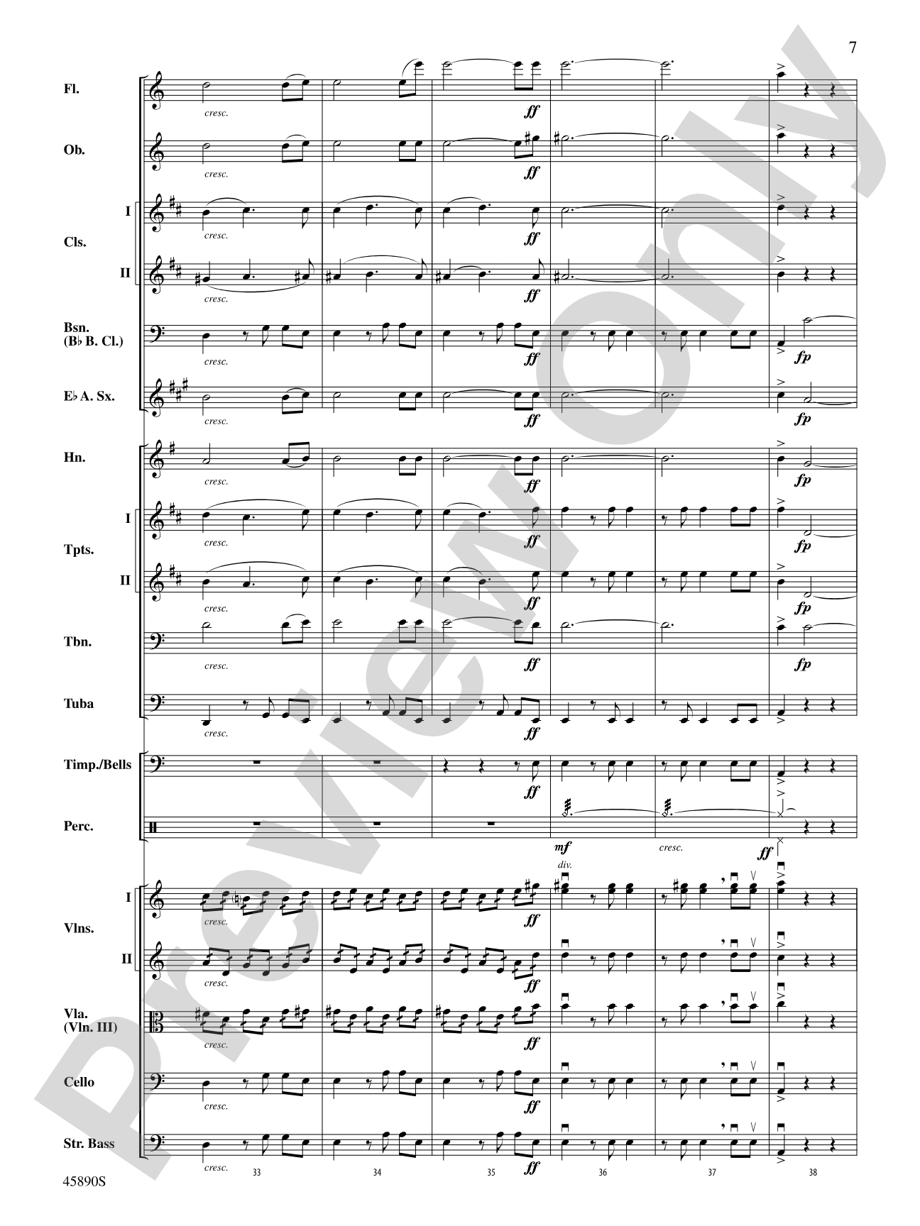 Symphony No. 8, Mvt. 1: Score