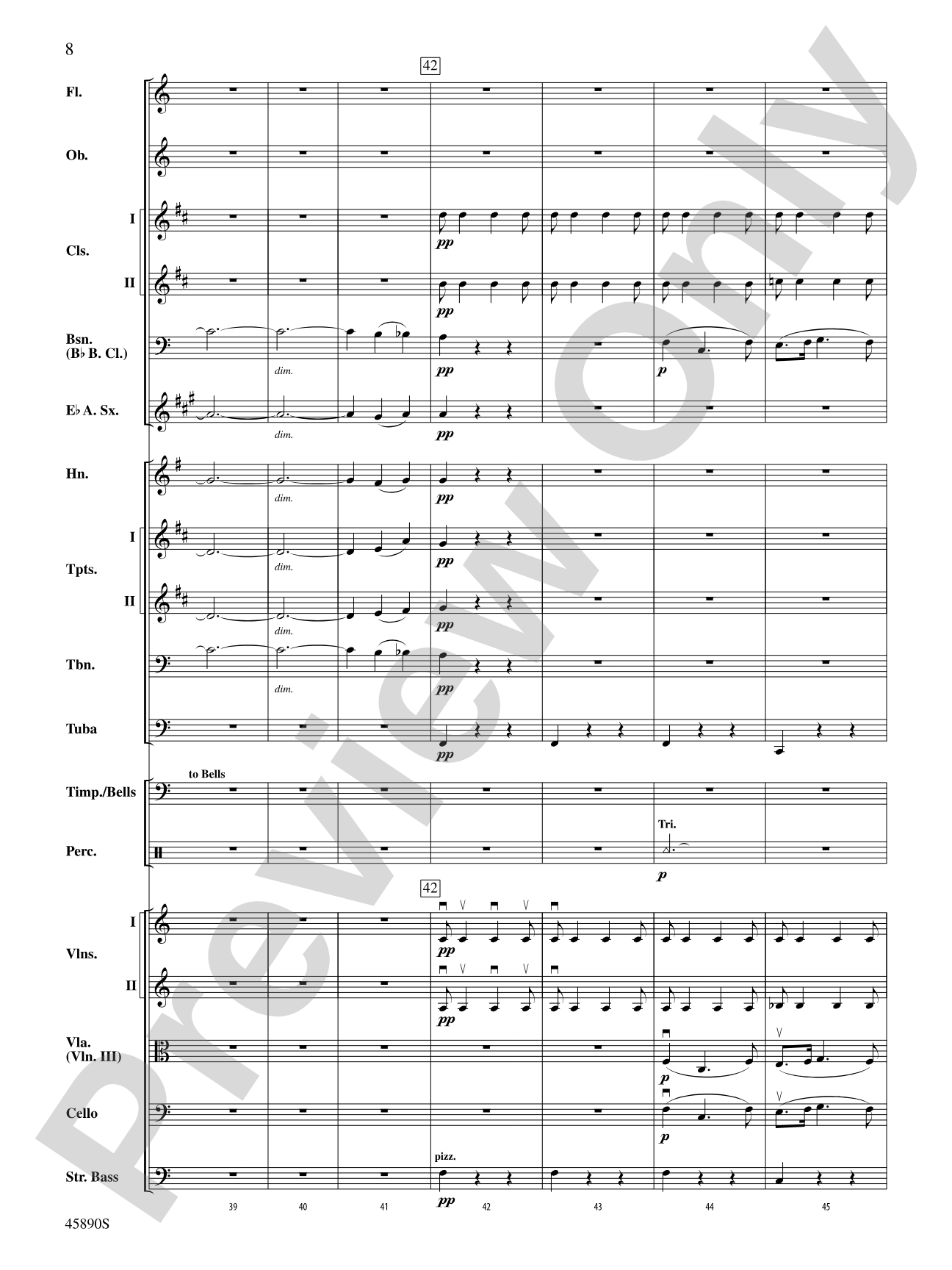 Symphony No. 8, Mvt. 1: Score