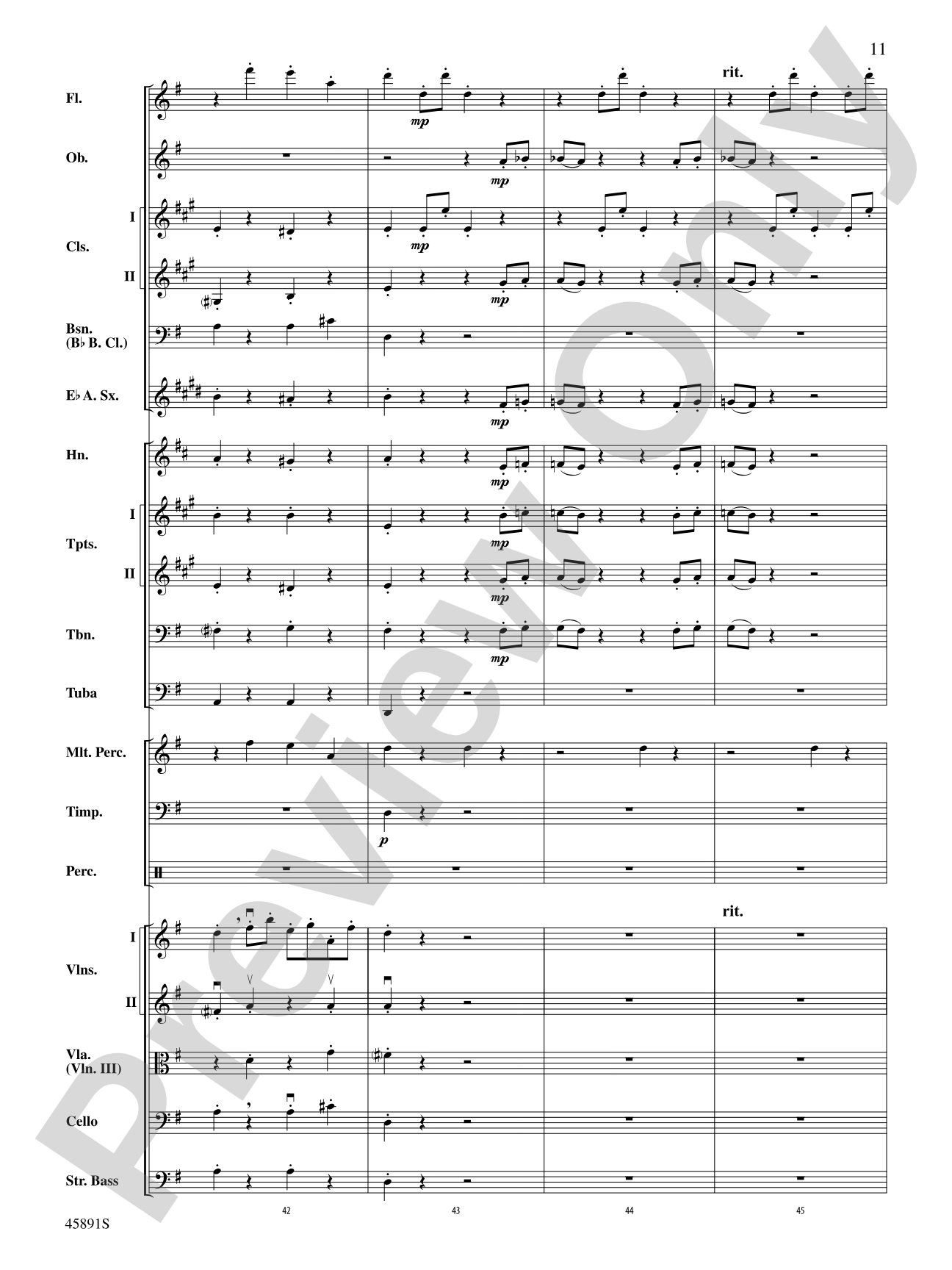 Dance of the Hours: Full Orchestra Conductor Score & Parts