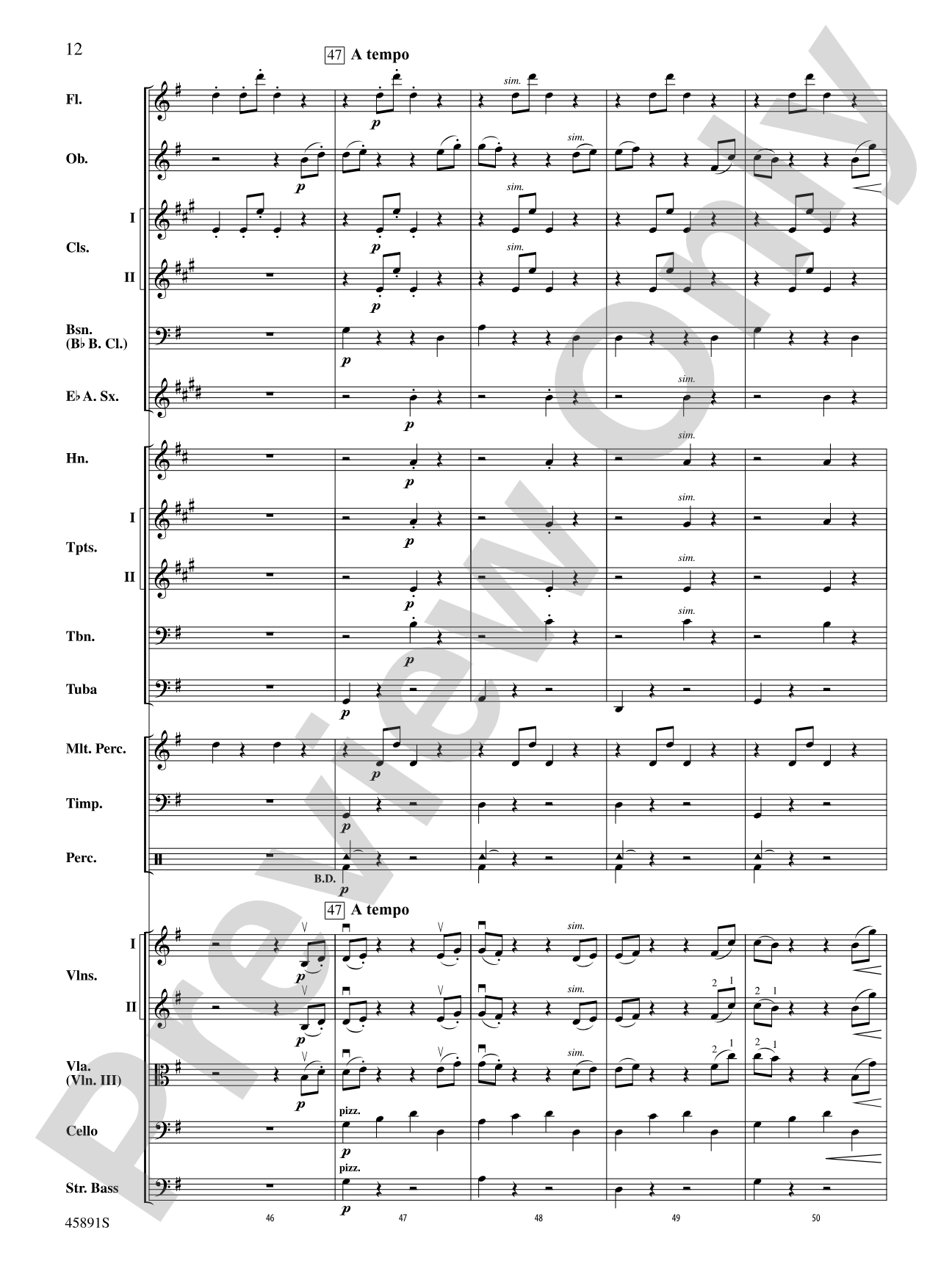 Dance of the Hours: Full Orchestra Conductor Score & Parts