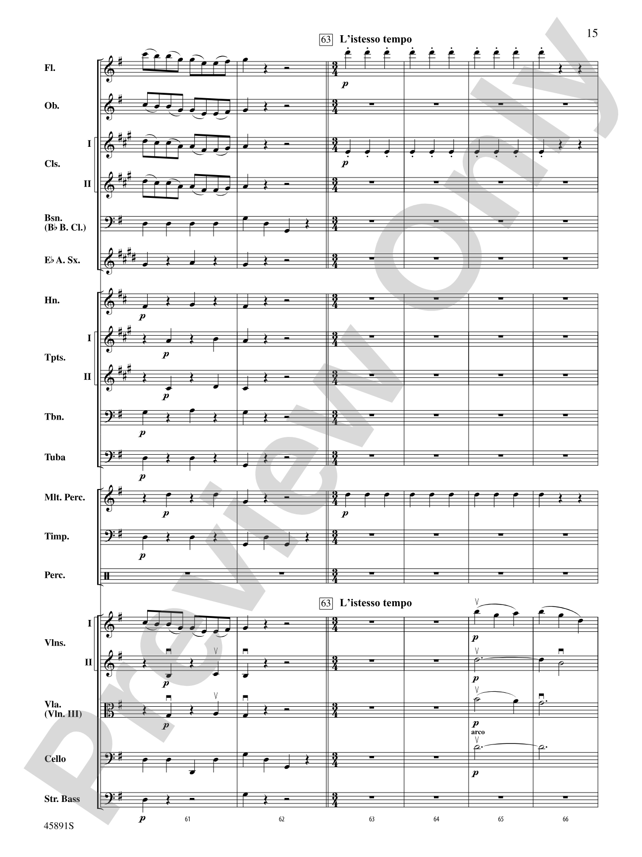 Dance of the Hours: Full Orchestra Conductor Score & Parts