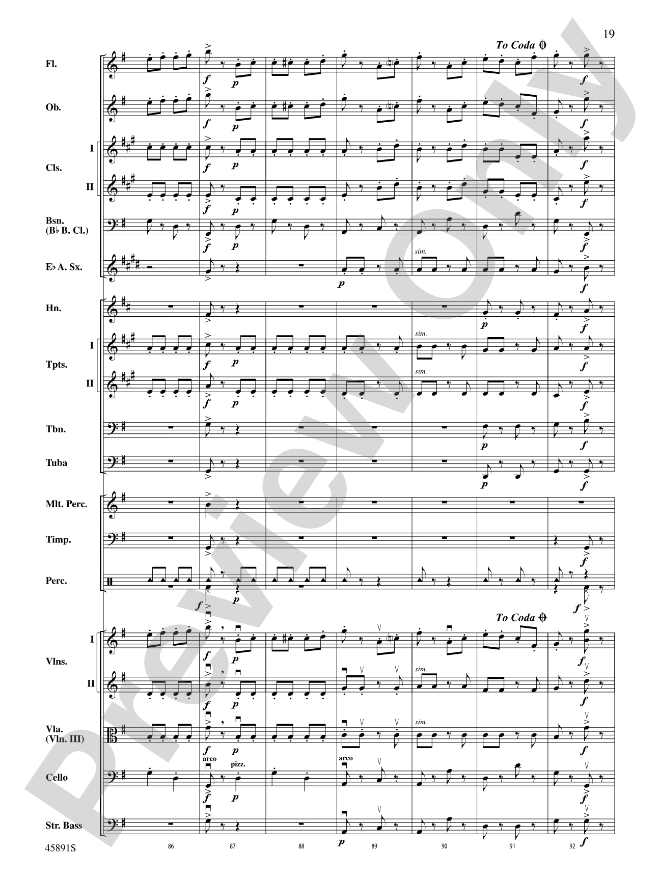 Dance of the Hours: Full Orchestra Conductor Score & Parts