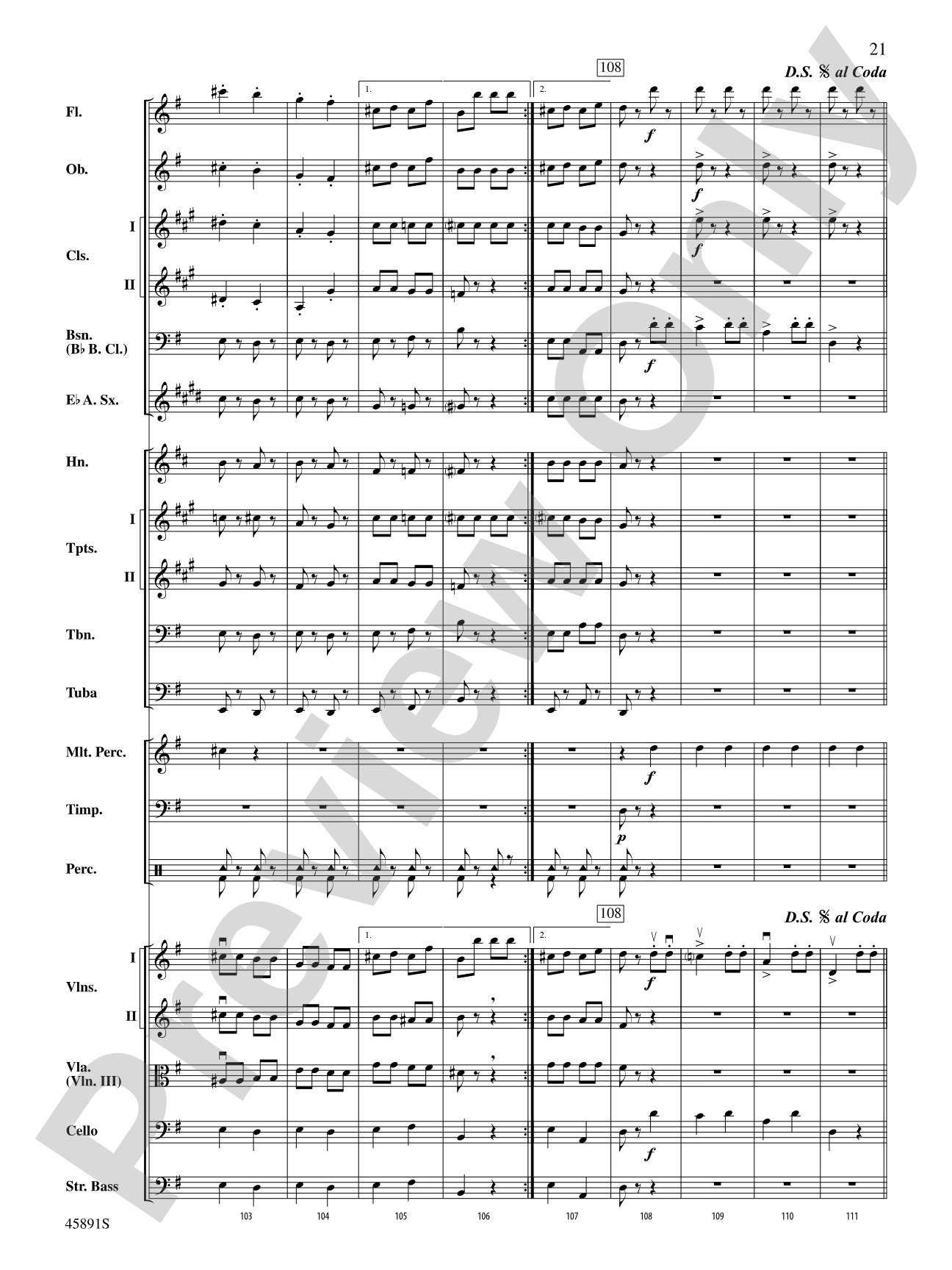 Dance of the Hours: Full Orchestra Conductor Score & Parts
