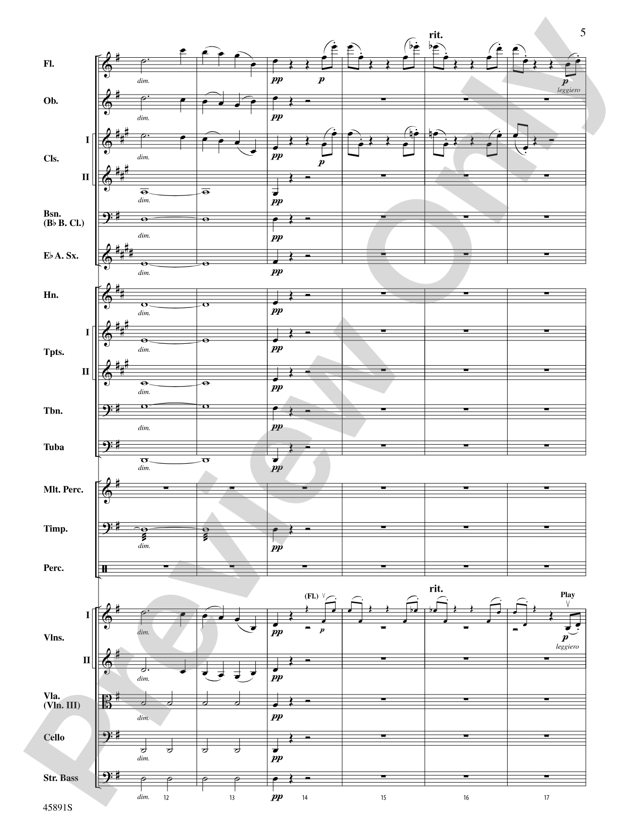 Dance of the Hours: Full Orchestra Conductor Score & Parts