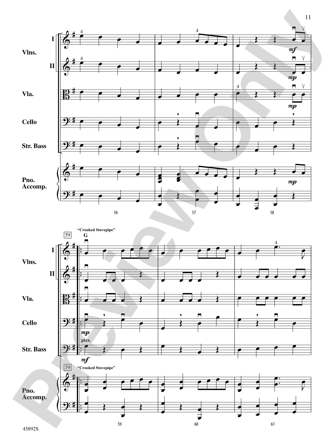 Klondike Fiddles: String Orchestra Conductor Score & Parts