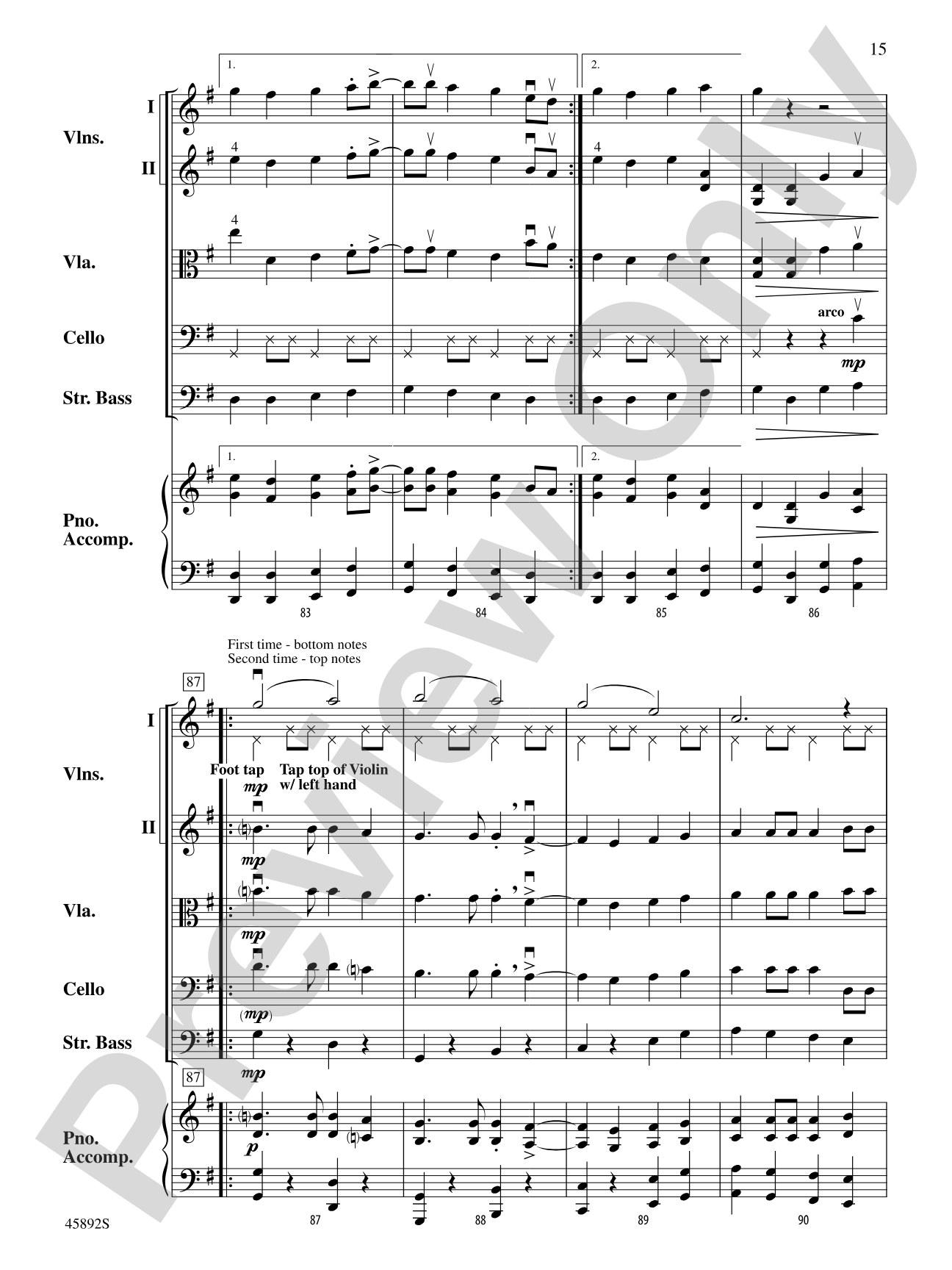 Klondike Fiddles: String Orchestra Conductor Score & Parts