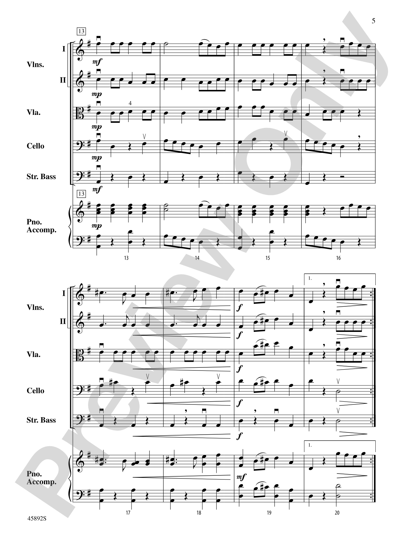 Klondike Fiddles: String Orchestra Conductor Score & Parts