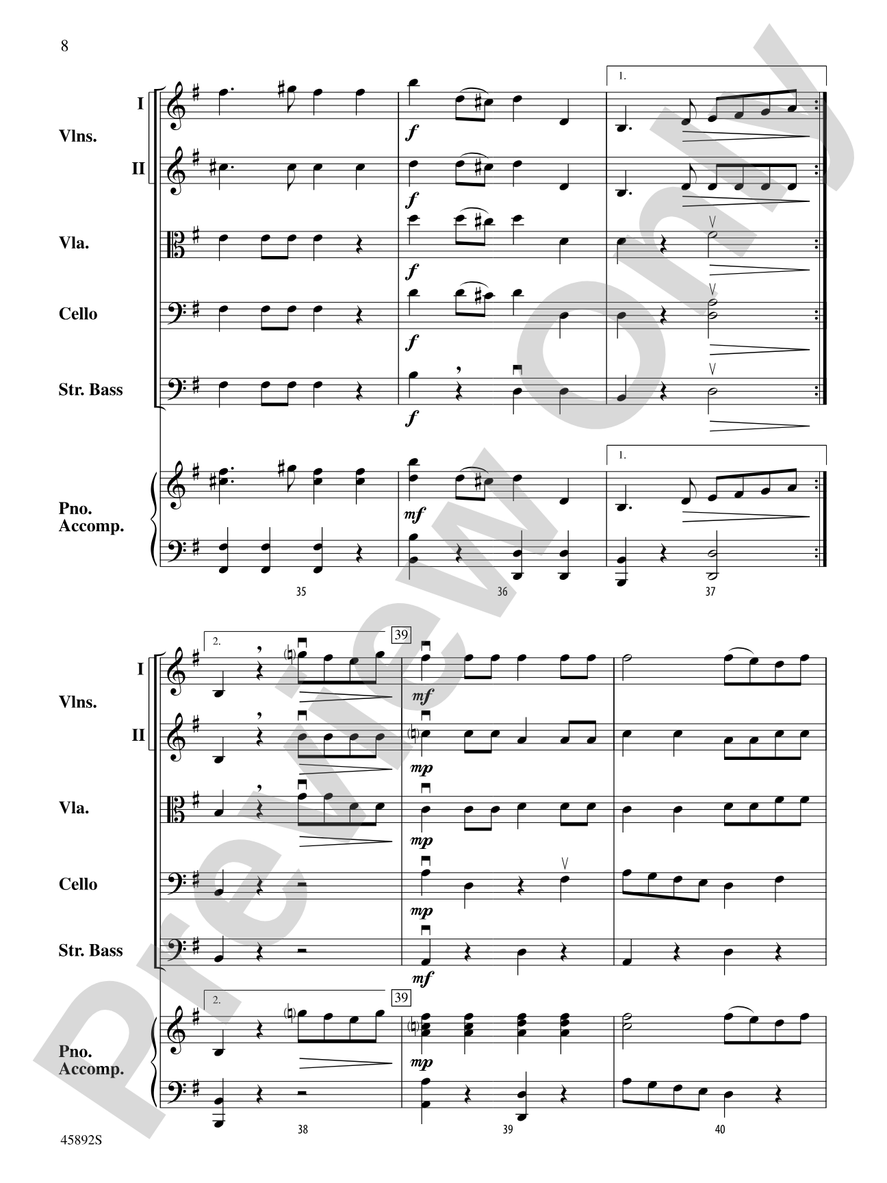 Klondike Fiddles: String Orchestra Conductor Score & Parts