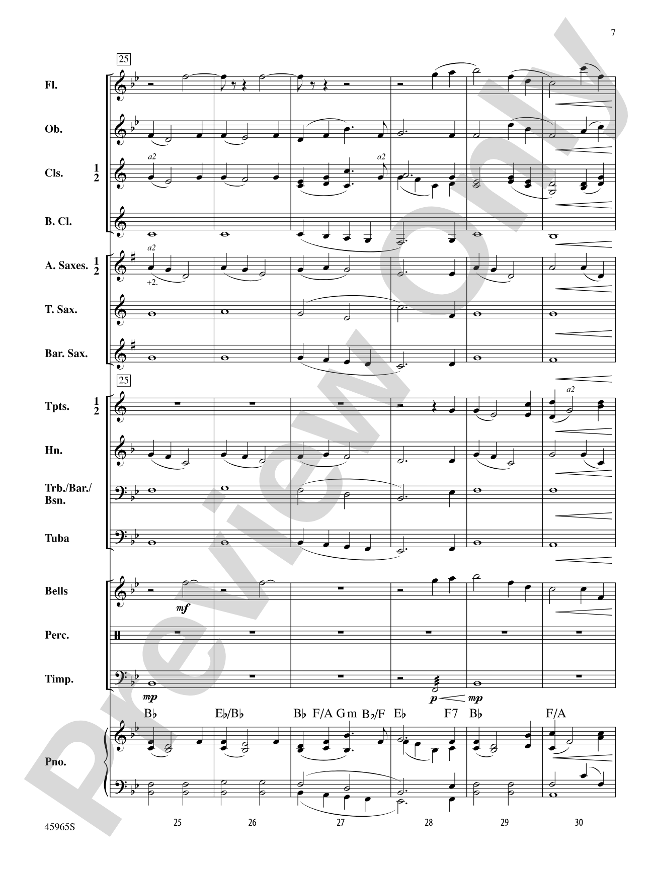 Gently, I Wander: Concert Band Conductor Score & Parts