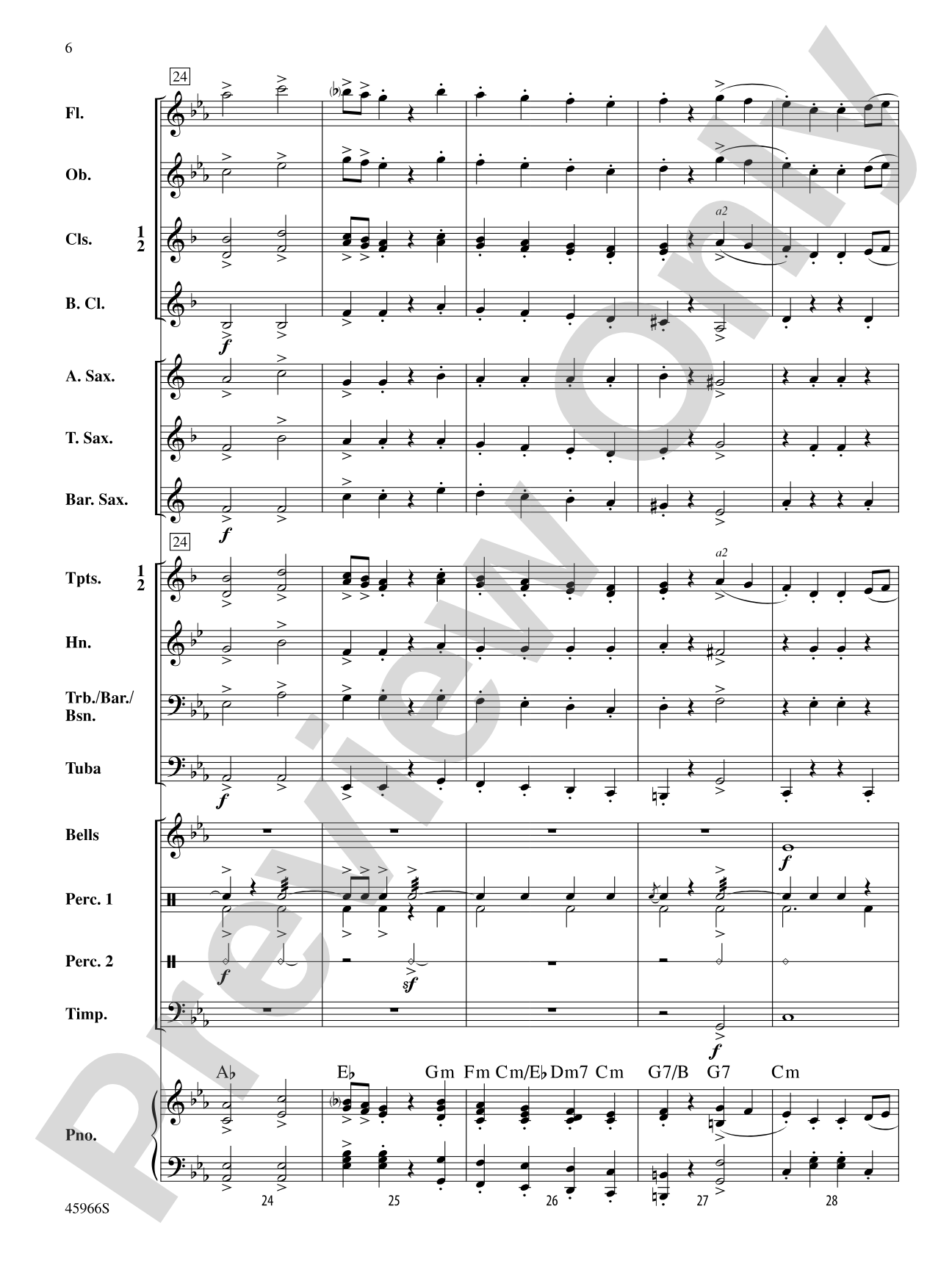Southampton March: Concert Band Conductor Score & Parts