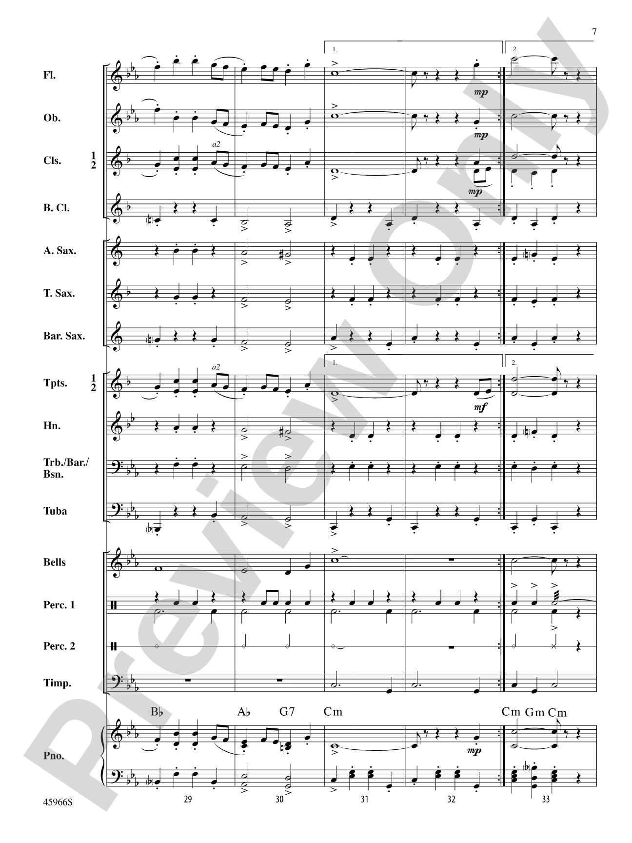 Southampton March: Concert Band Conductor Score & Parts