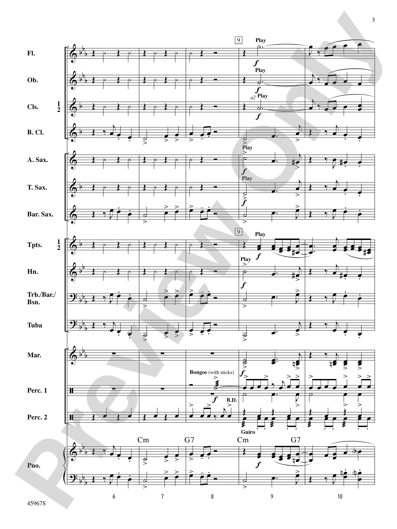 El Taco Picante: Concert Band Conductor Score & Parts
