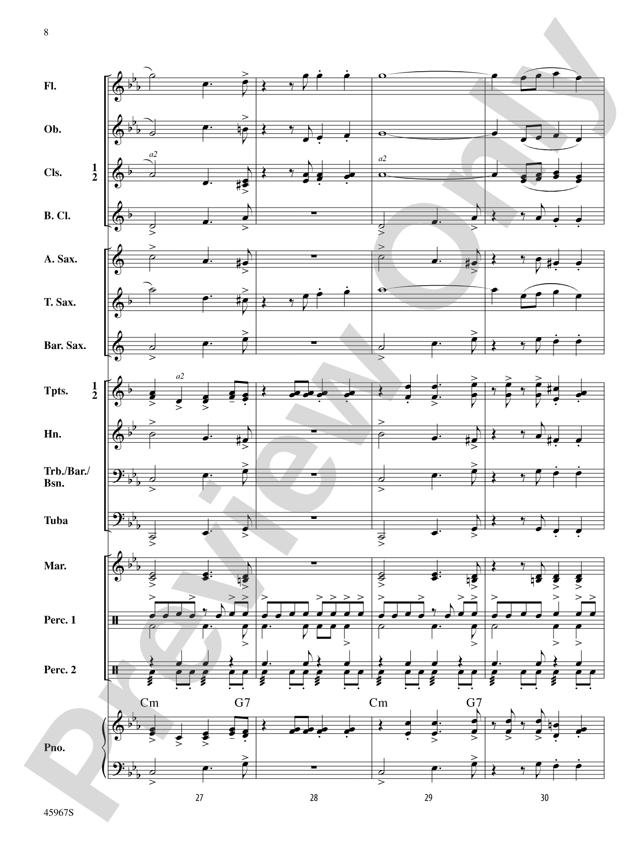 El Taco Picante: Concert Band Conductor Score & Parts