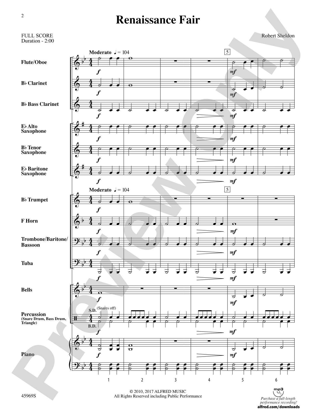 Renaissance Fair: Concert Band Conductor Score & Parts
