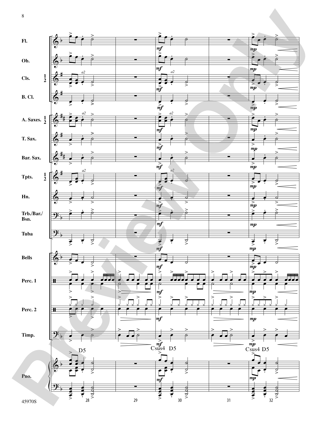 Shadow Warriors: Concert Band Conductor Score & Parts