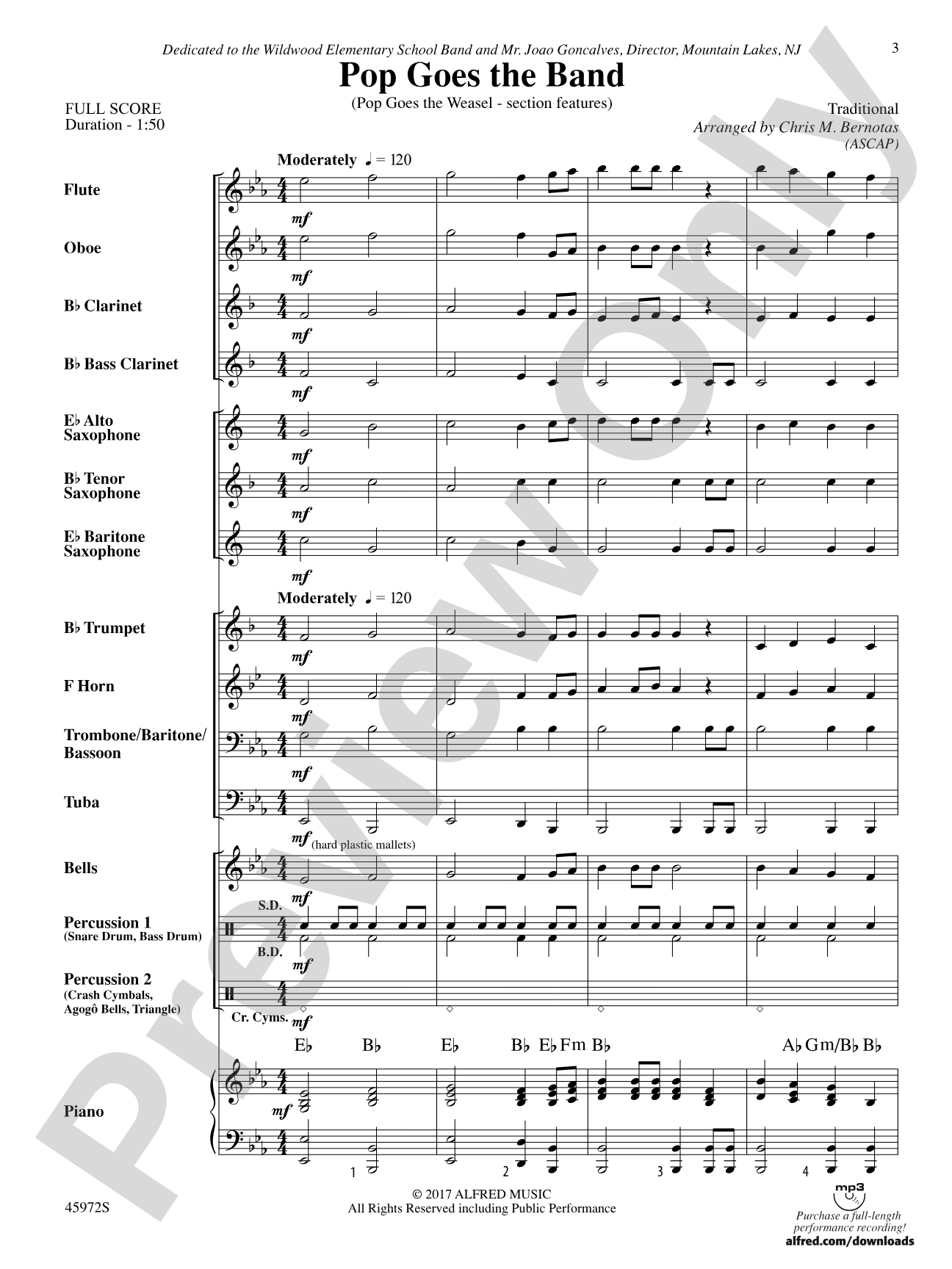 Pop Goes the Band: Concert Band Conductor Score & Parts