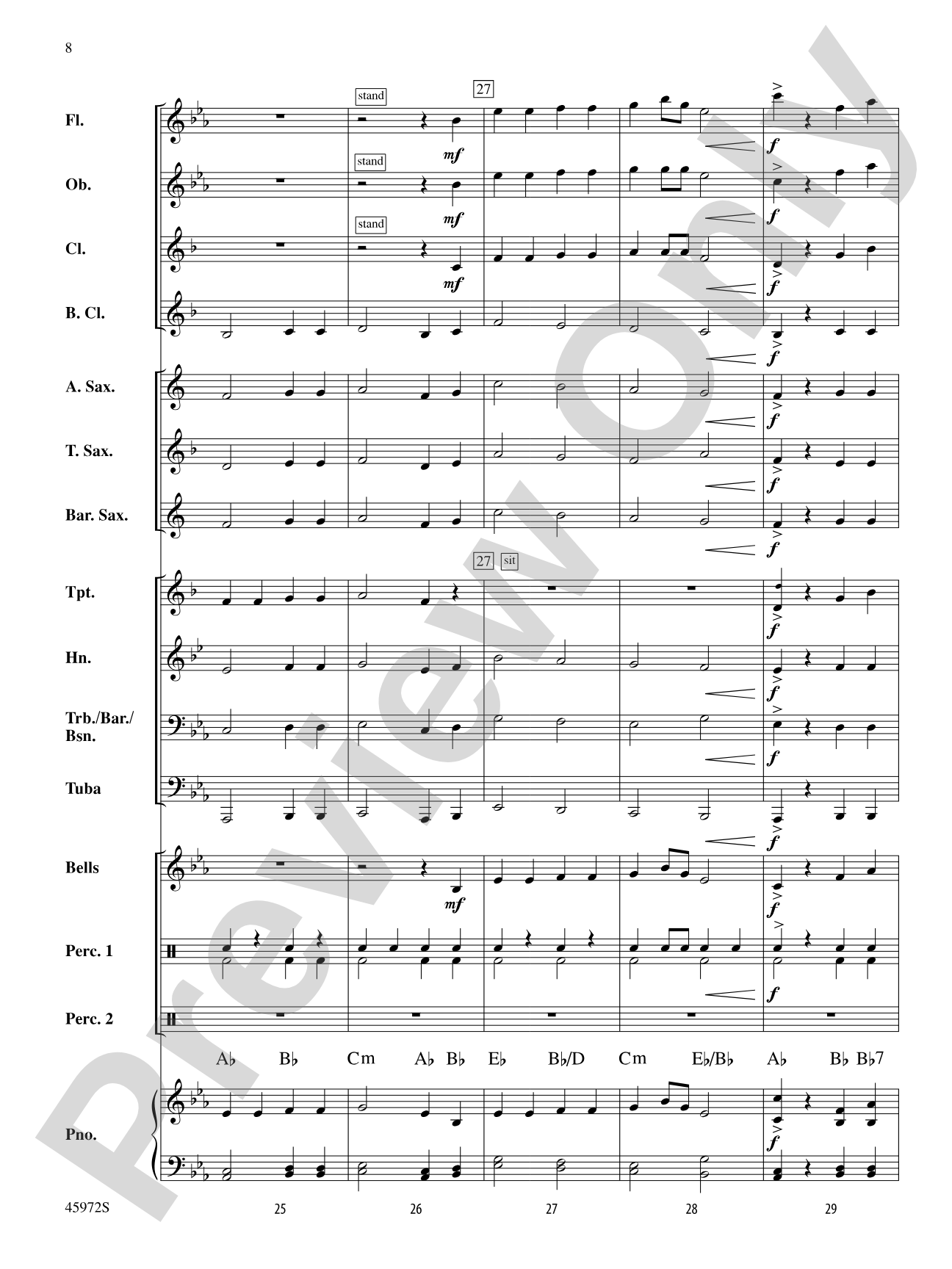 Pop Goes the Band: Concert Band Conductor Score & Parts