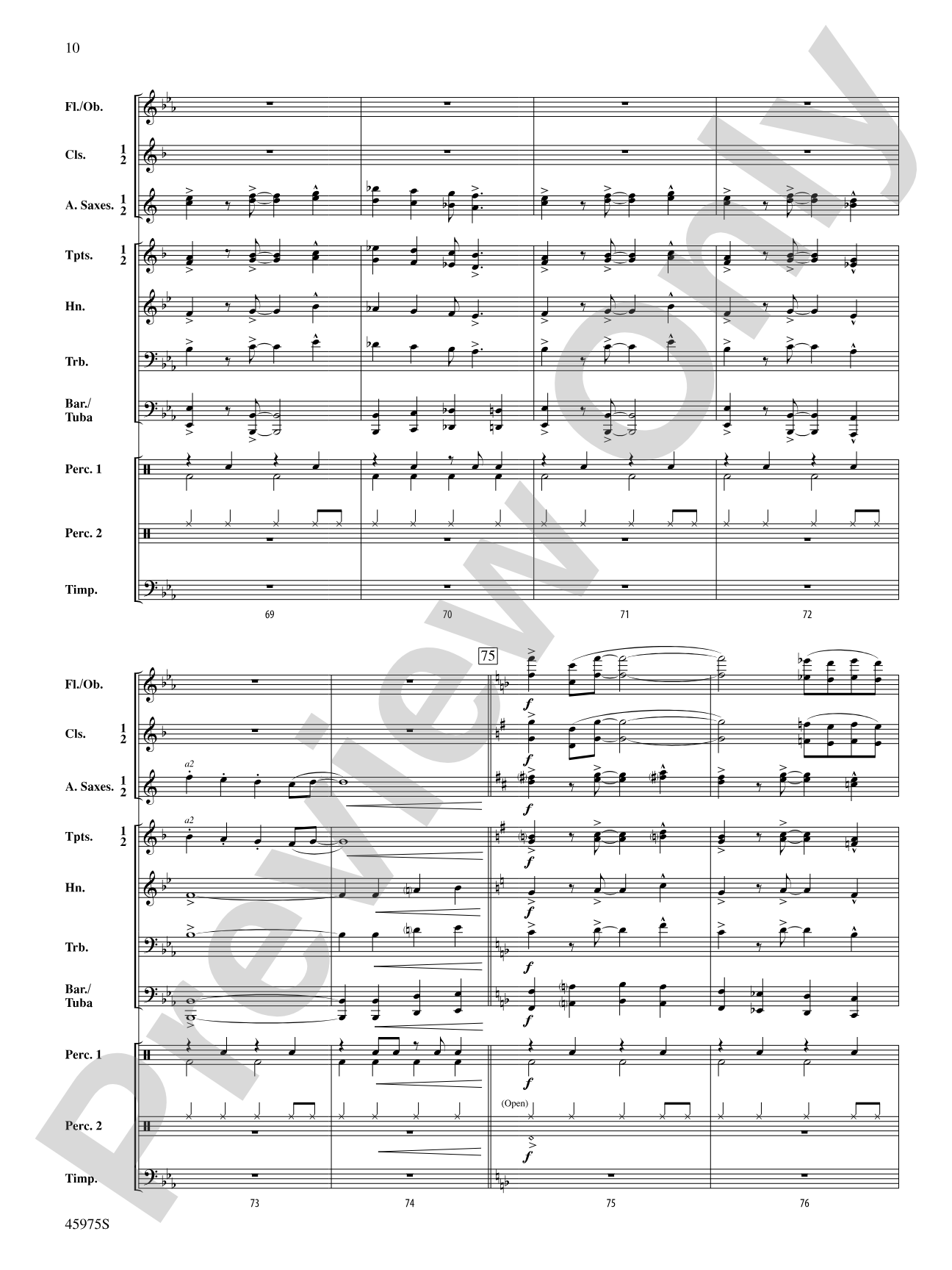 Trampoline Jump: Concert Band Conductor Score & Parts