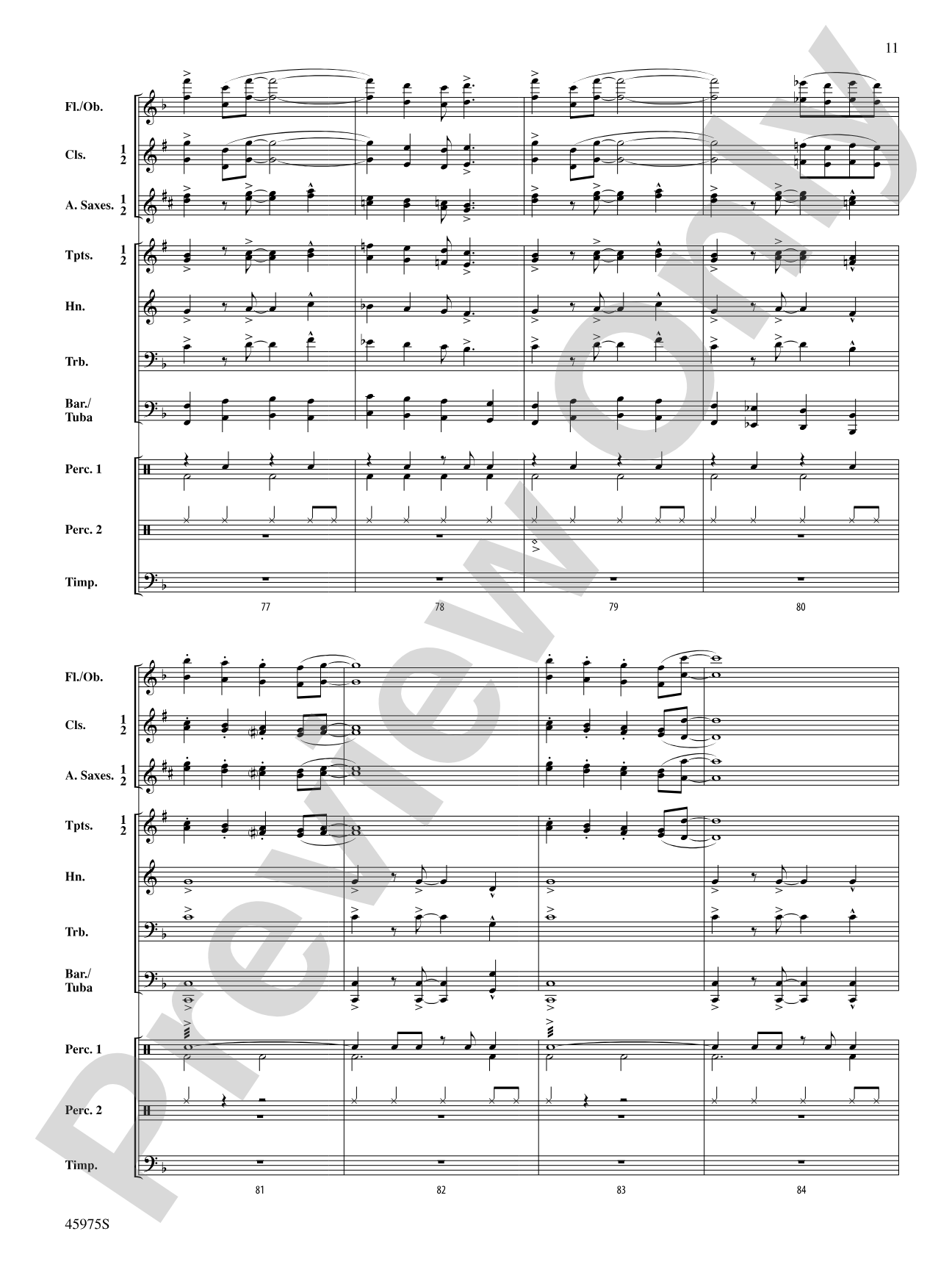 Trampoline Jump: Concert Band Conductor Score & Parts