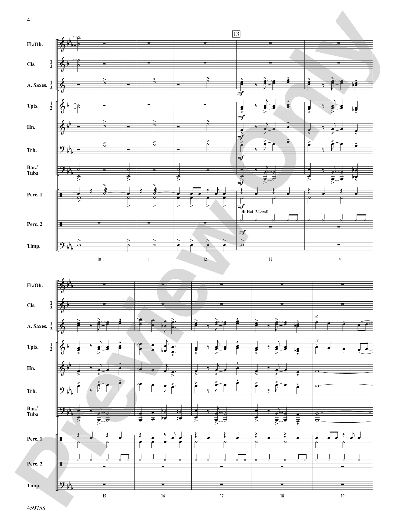 Trampoline Jump: Concert Band Conductor Score & Parts