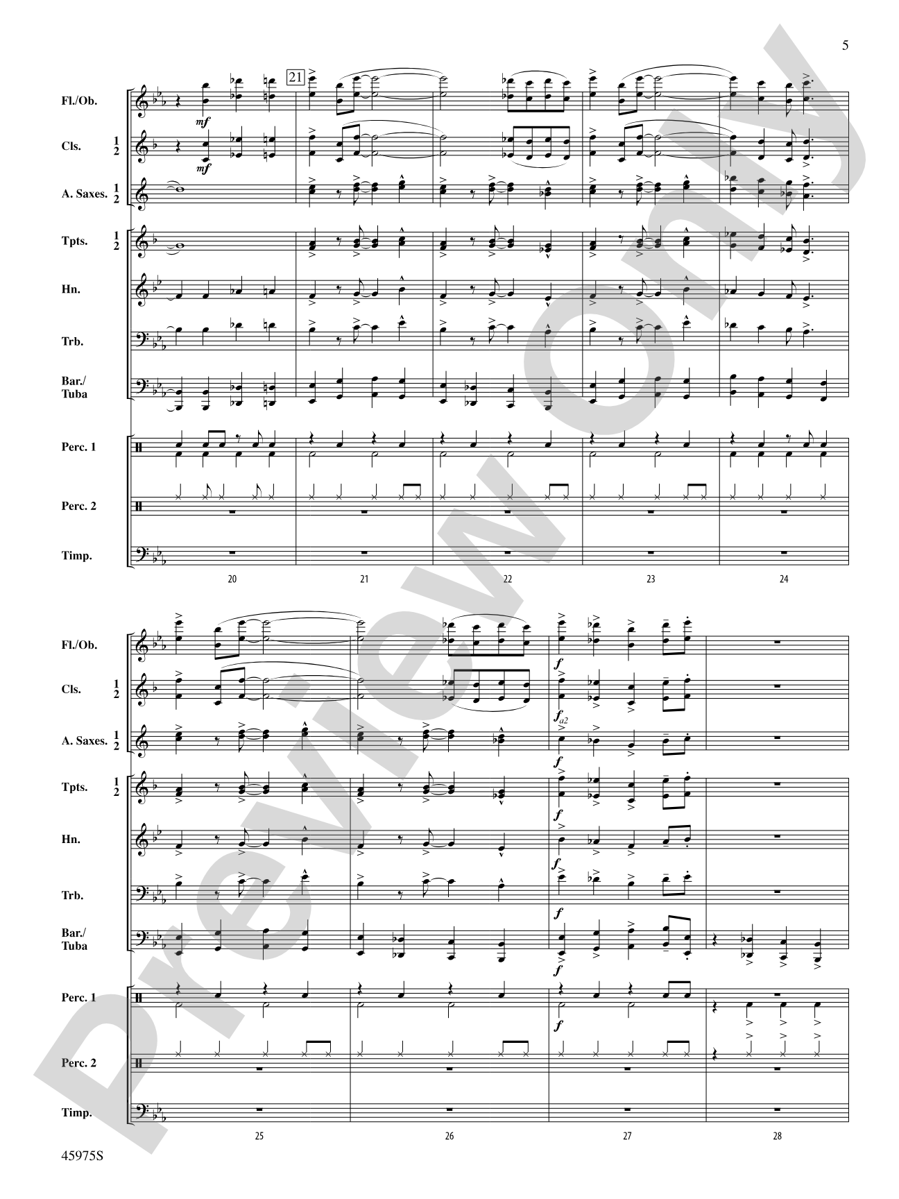 Trampoline Jump: Concert Band Conductor Score & Parts