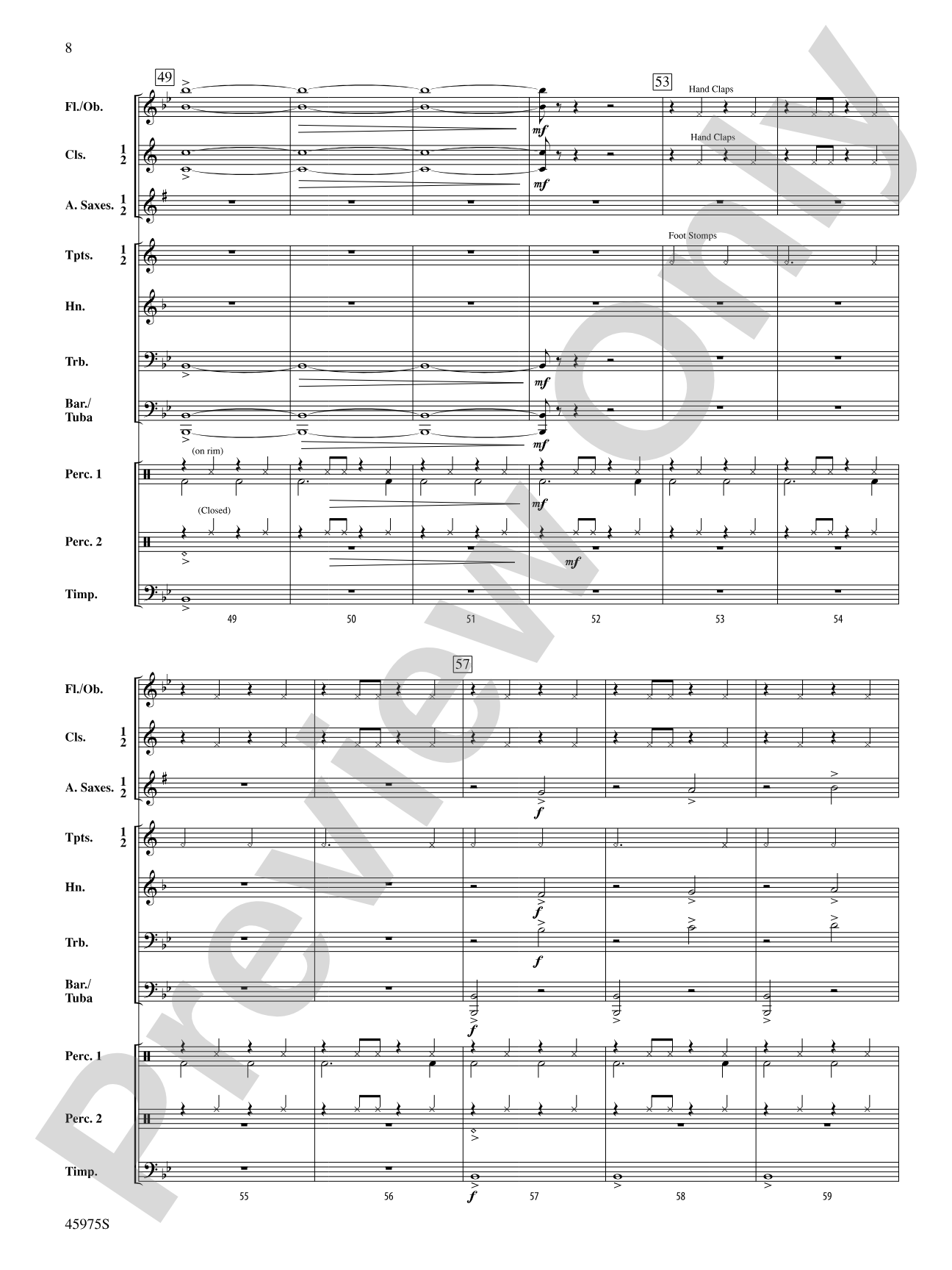 Trampoline Jump: Concert Band Conductor Score & Parts