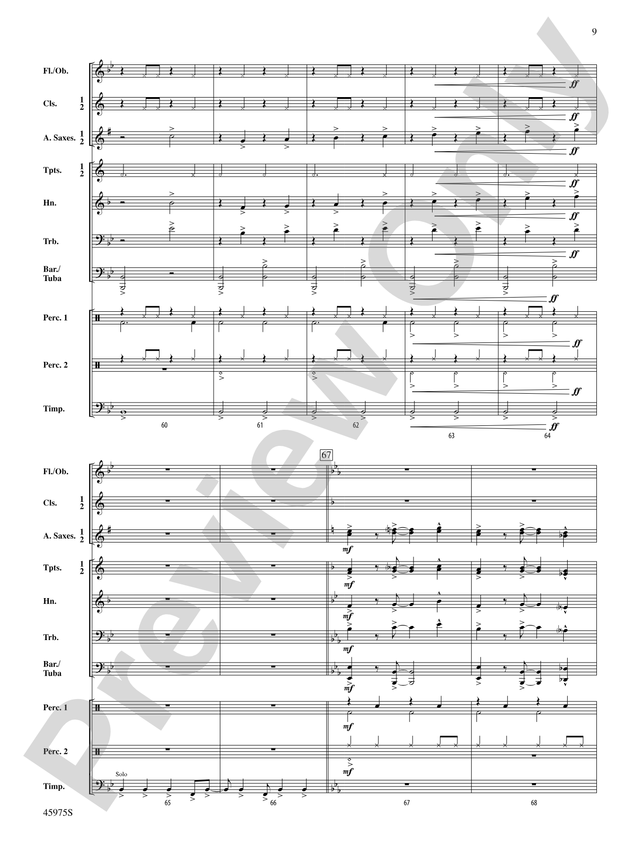 Trampoline Jump: Concert Band Conductor Score & Parts