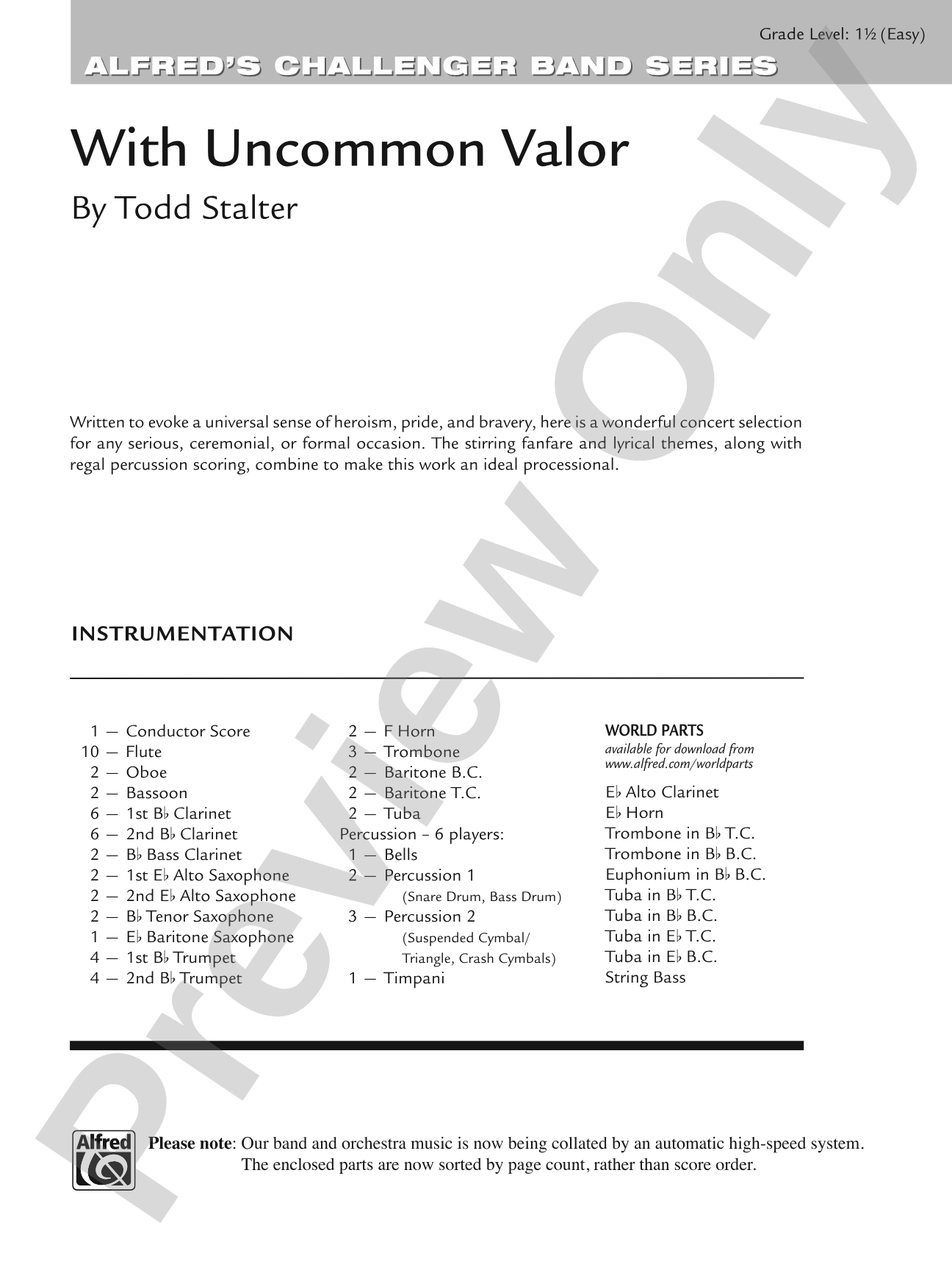 With Uncommon Valor: Score