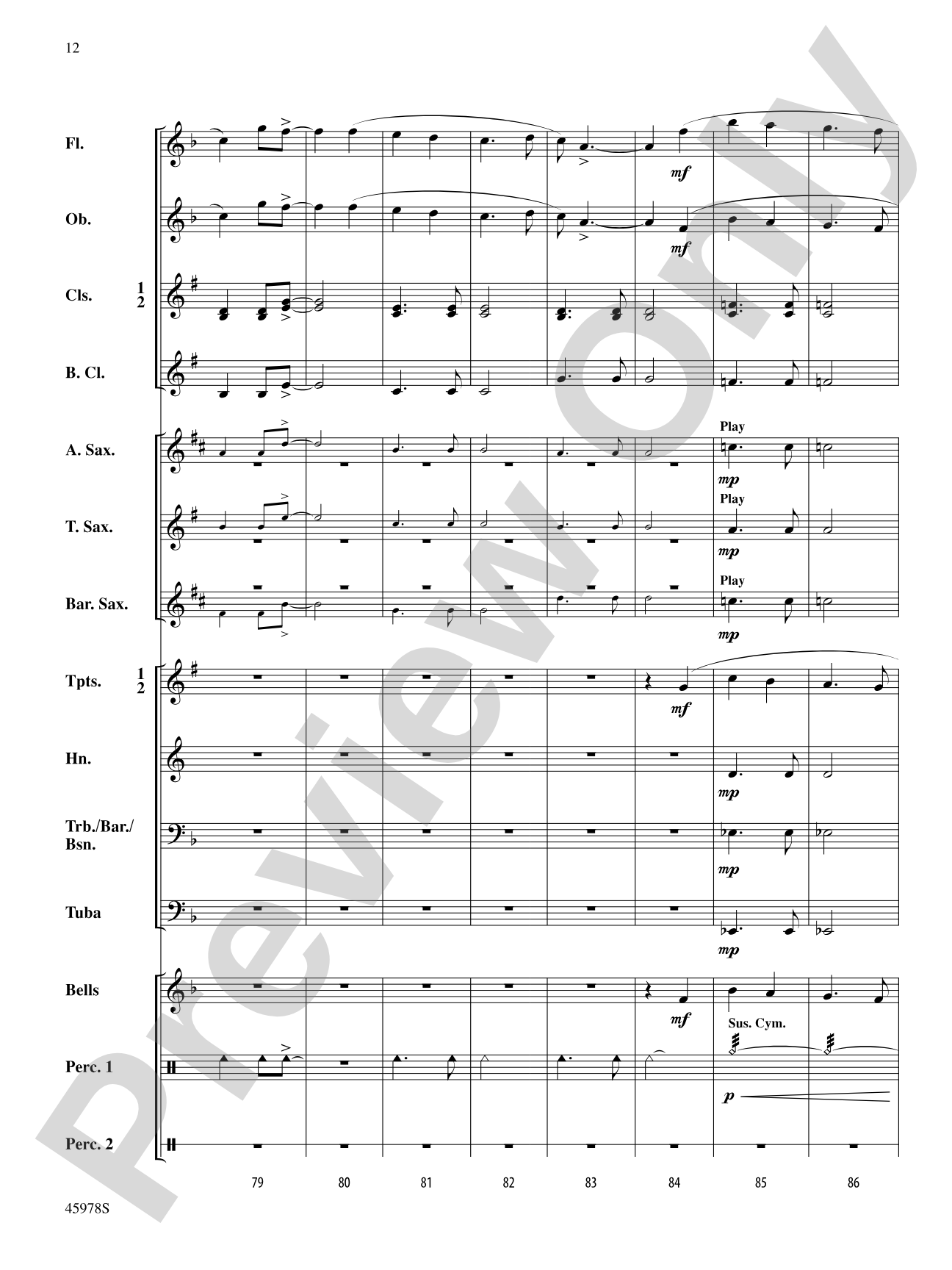 Pegasus Overture: Concert Band Conductor Score & Parts