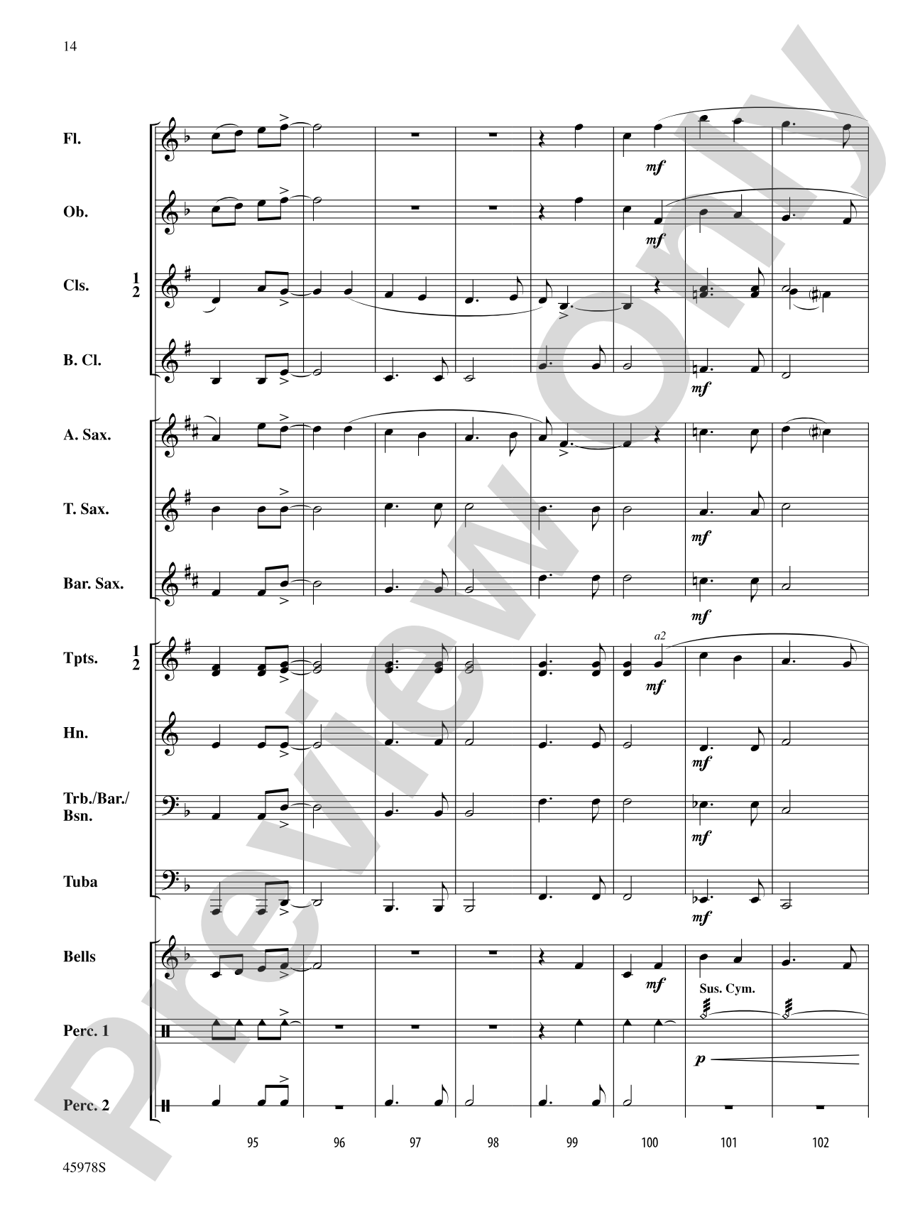 Pegasus Overture: Concert Band Conductor Score & Parts
